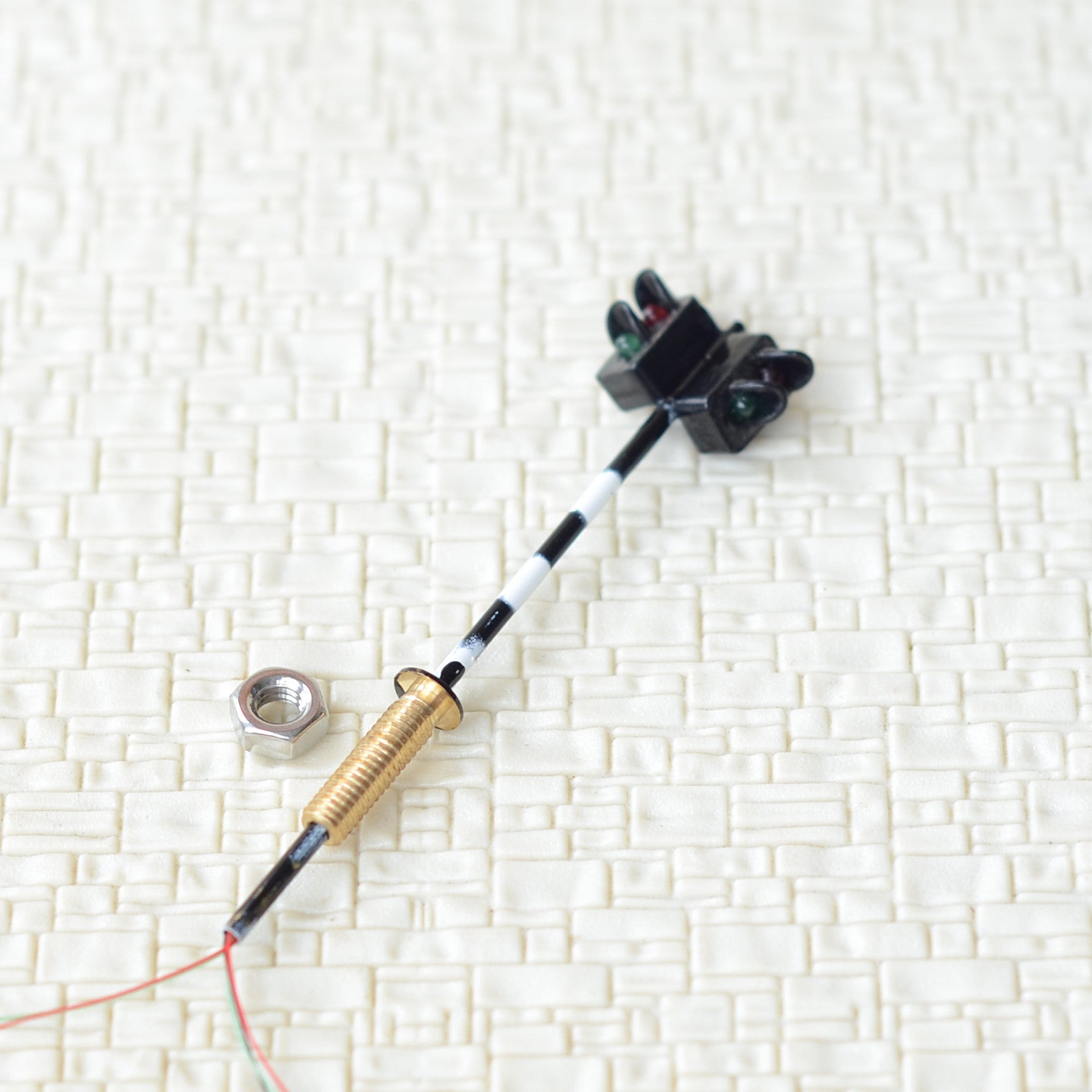 2 x traffic signal HO OO model railroad crossing walk LED pedestrian light #ZB22