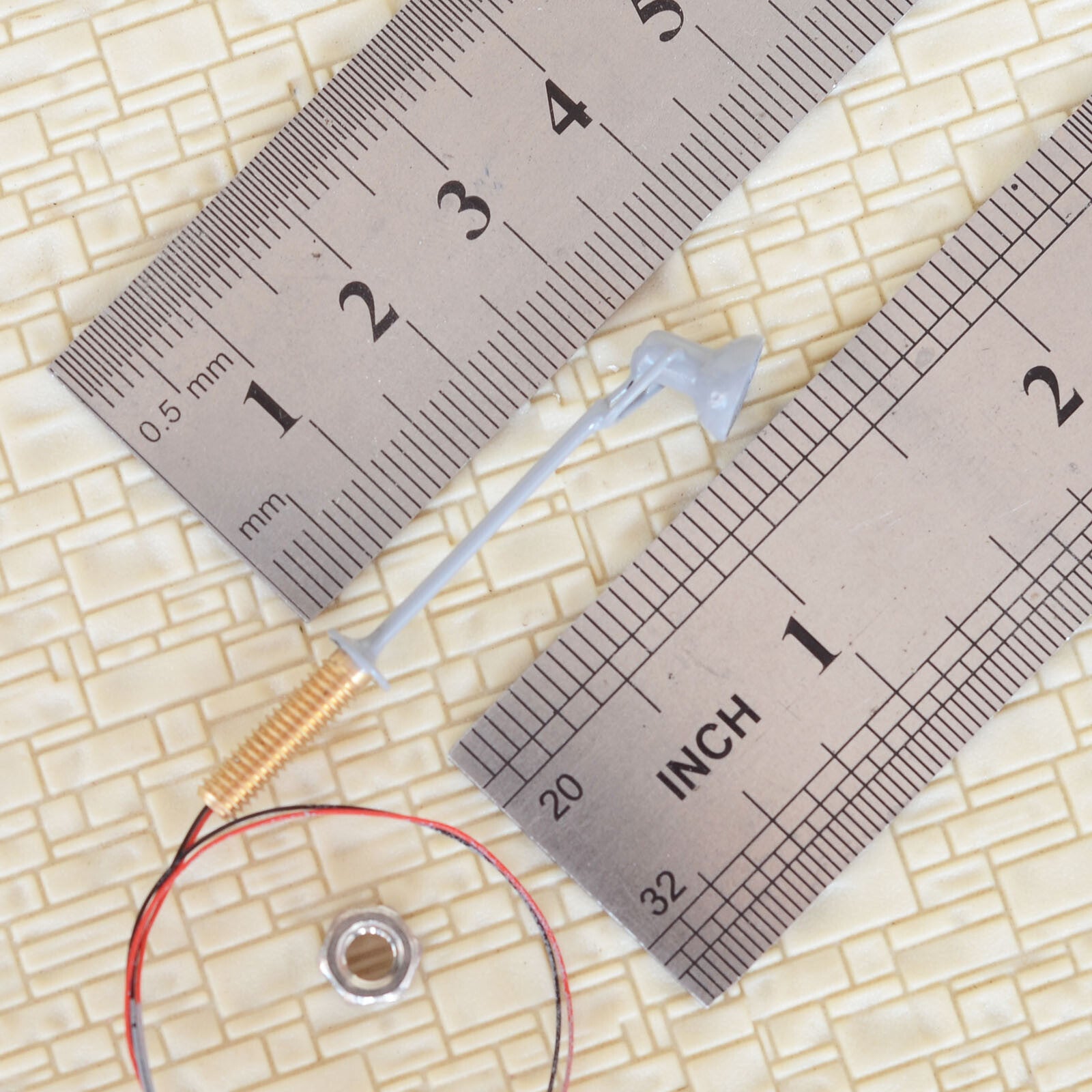 5 x HO scale LED spotlight model limelight projector street light lamp post #4GR