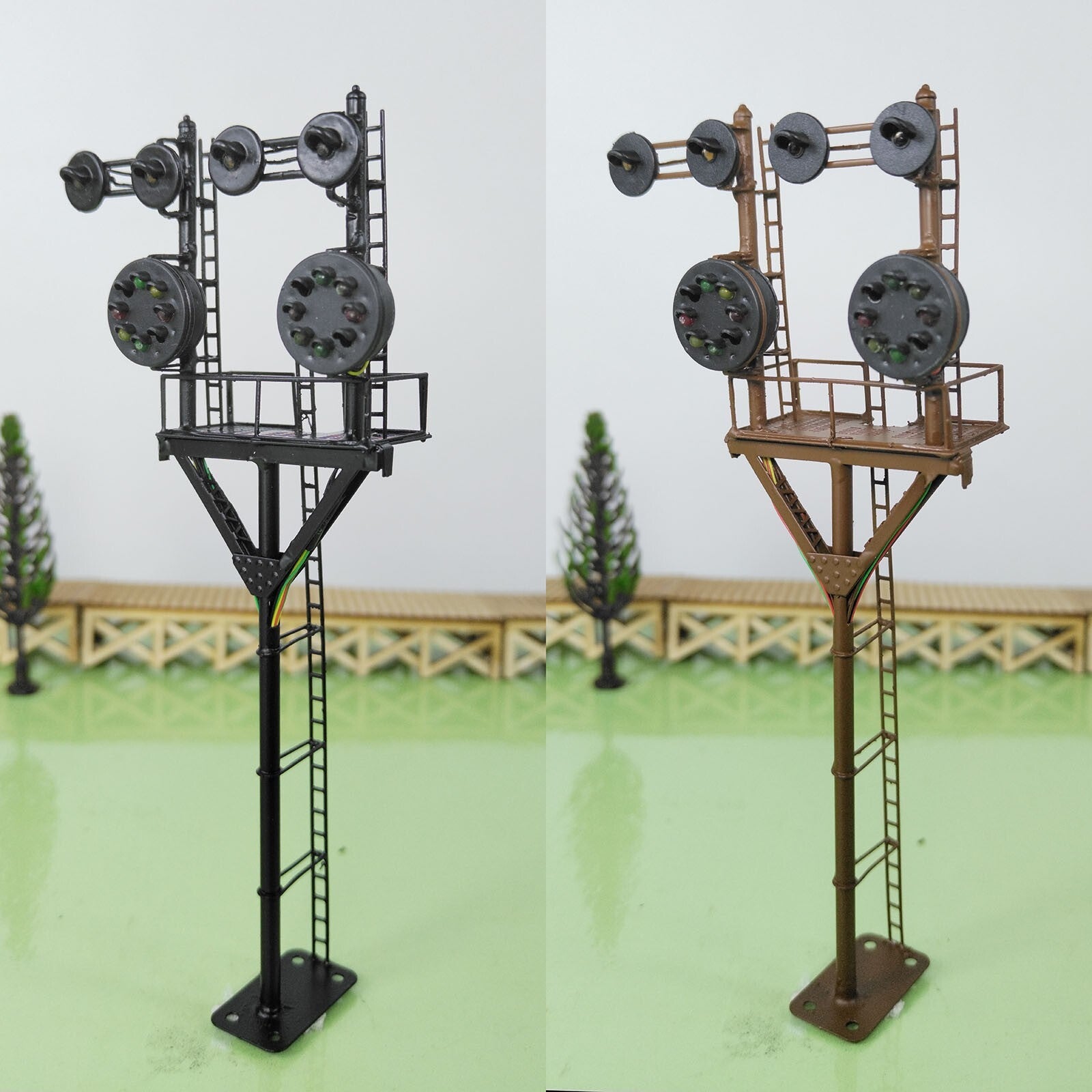 1 x HO scale model railroad tower CPL signal B&O goalpost bracket #LU11RU11