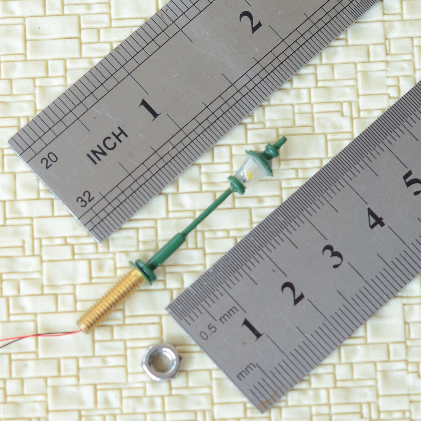 5 x N scale model railroad antique street light LED lamppost station lamp #S0108