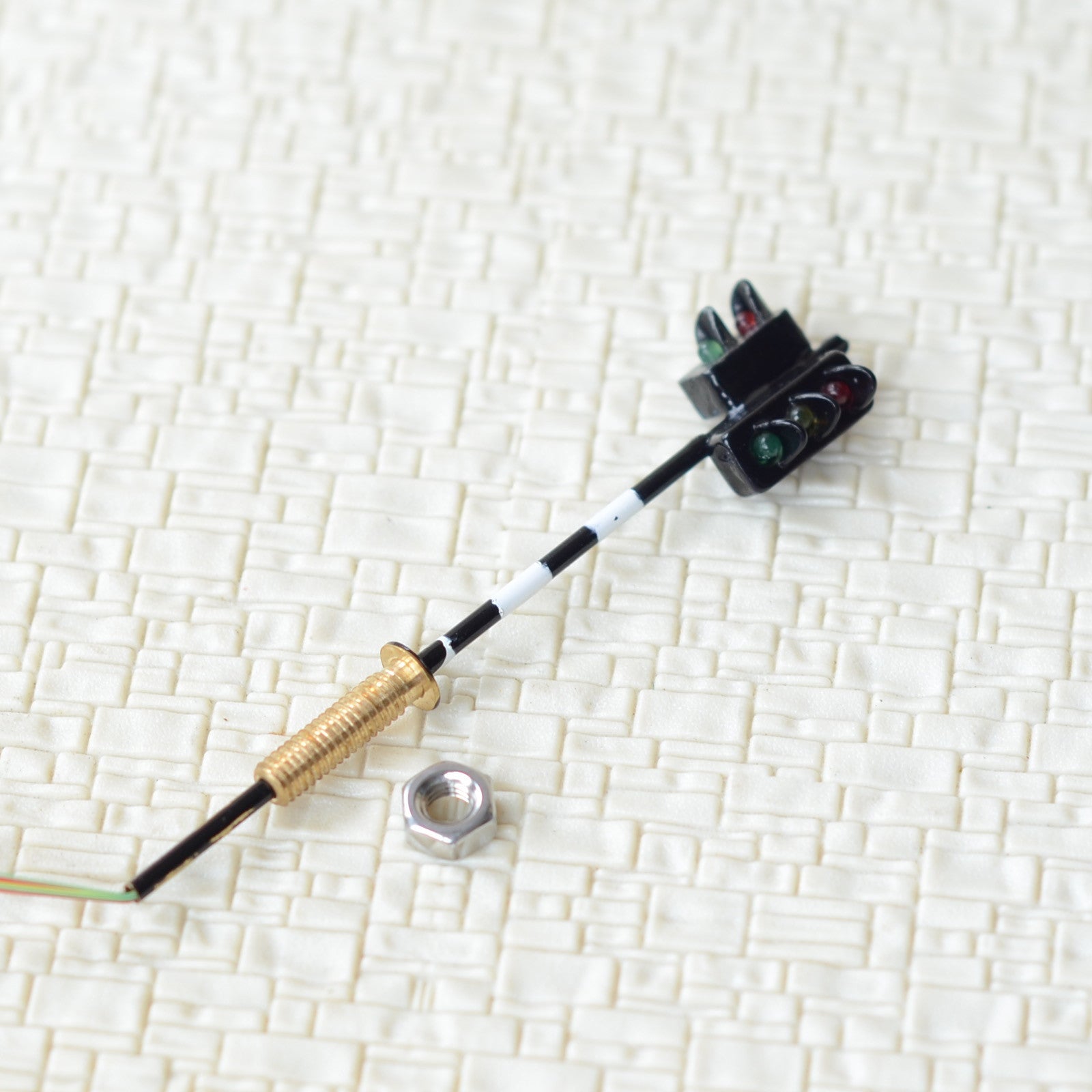 2 x traffic signal HO OO model railroad crossing walk LED pedestrian light #ZB23