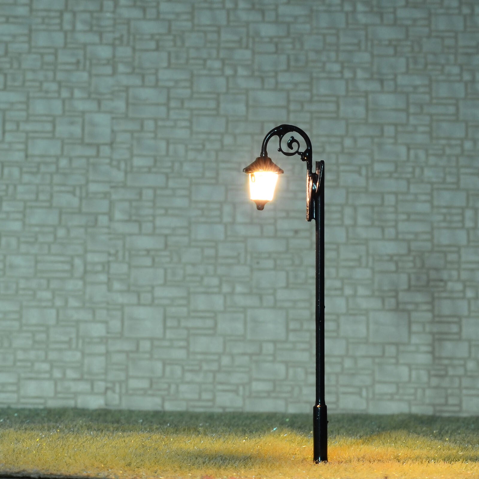 5 x HO scale antique model railroad street light LED lamppost path lamp #S2713HO