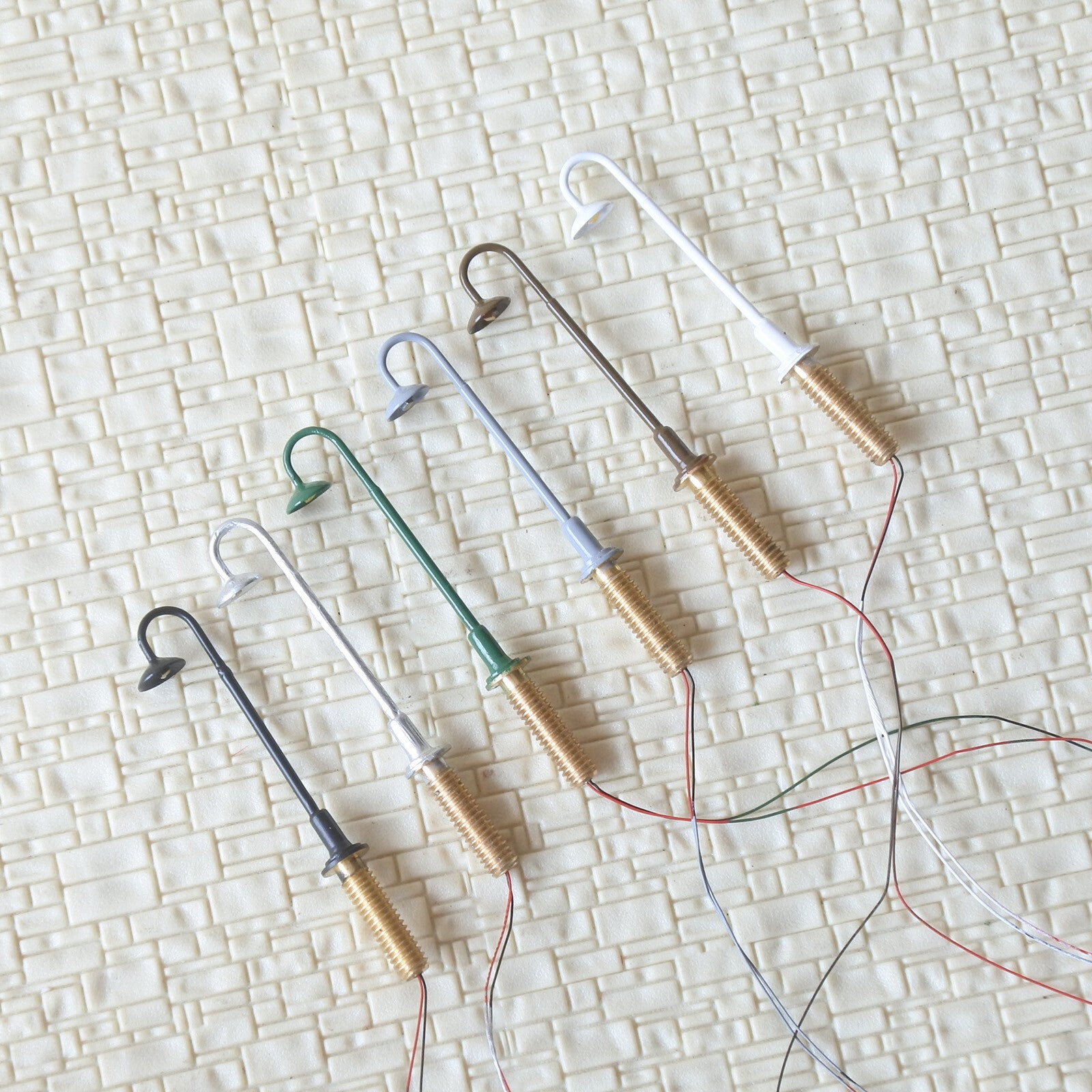 5 x N scale LED street light model train path lamppost station lamp post #705nSL