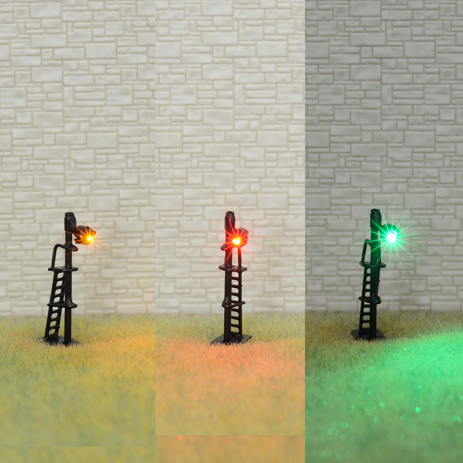 1 x N scale searchlight block signal model train 3 color SMD LEDs R/G/Y #SSNB3
