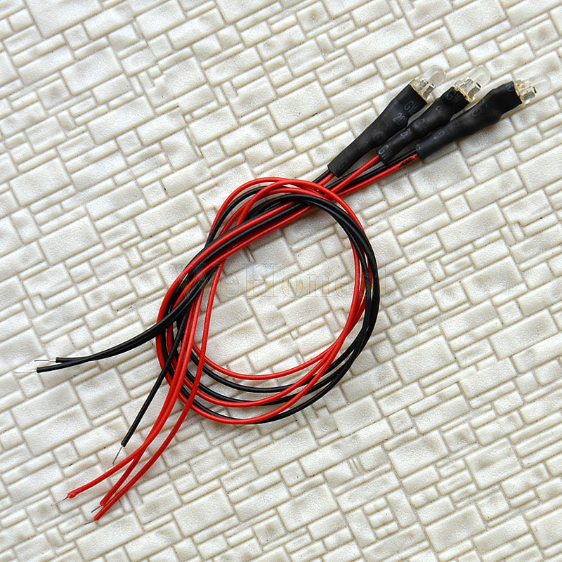 20 pcs Pre Wired 3mm Blue Flashing LEDs with resistor for 12V - 16V