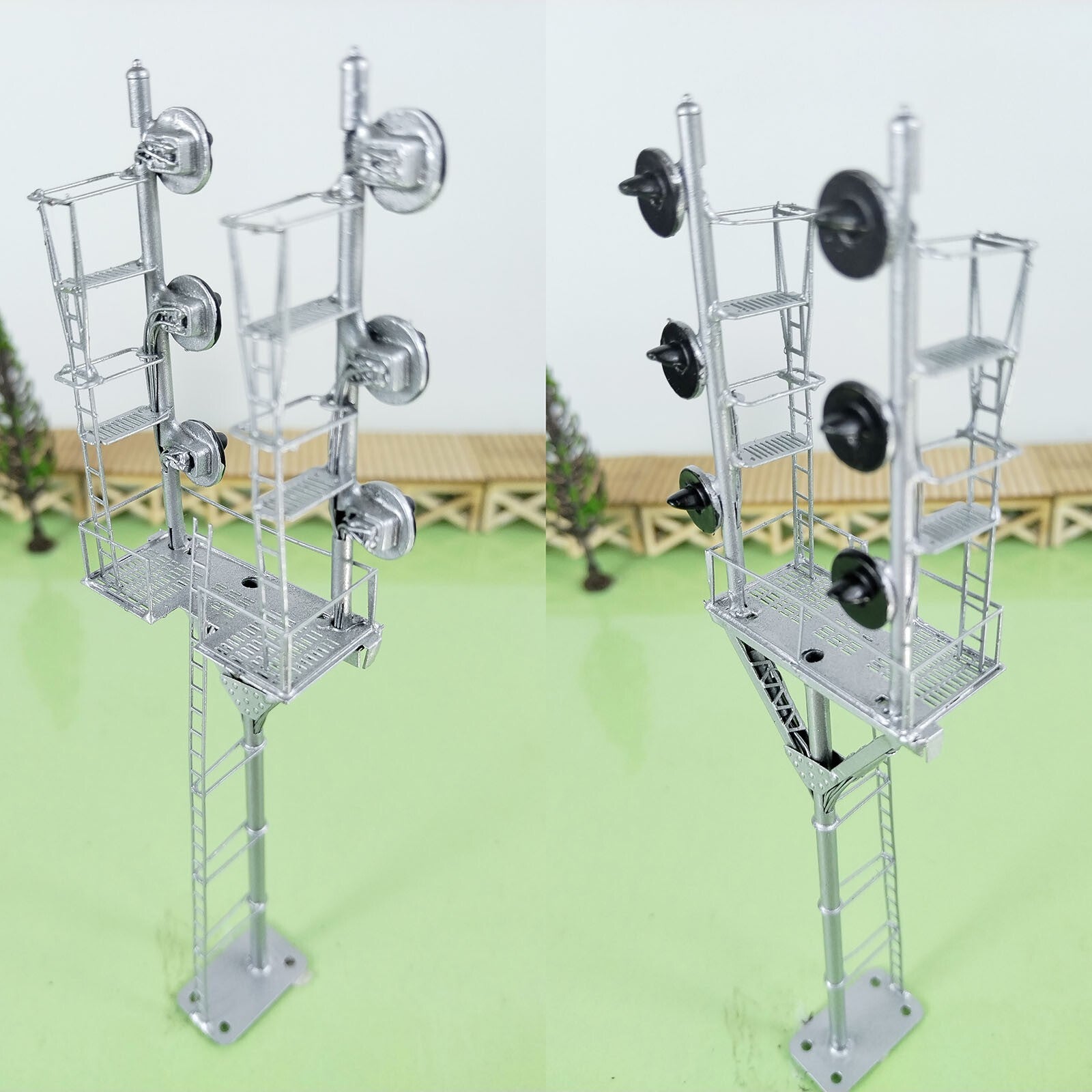1 x HO scale model tower searchlight signal goalpost bracket 6 faceplate #G6