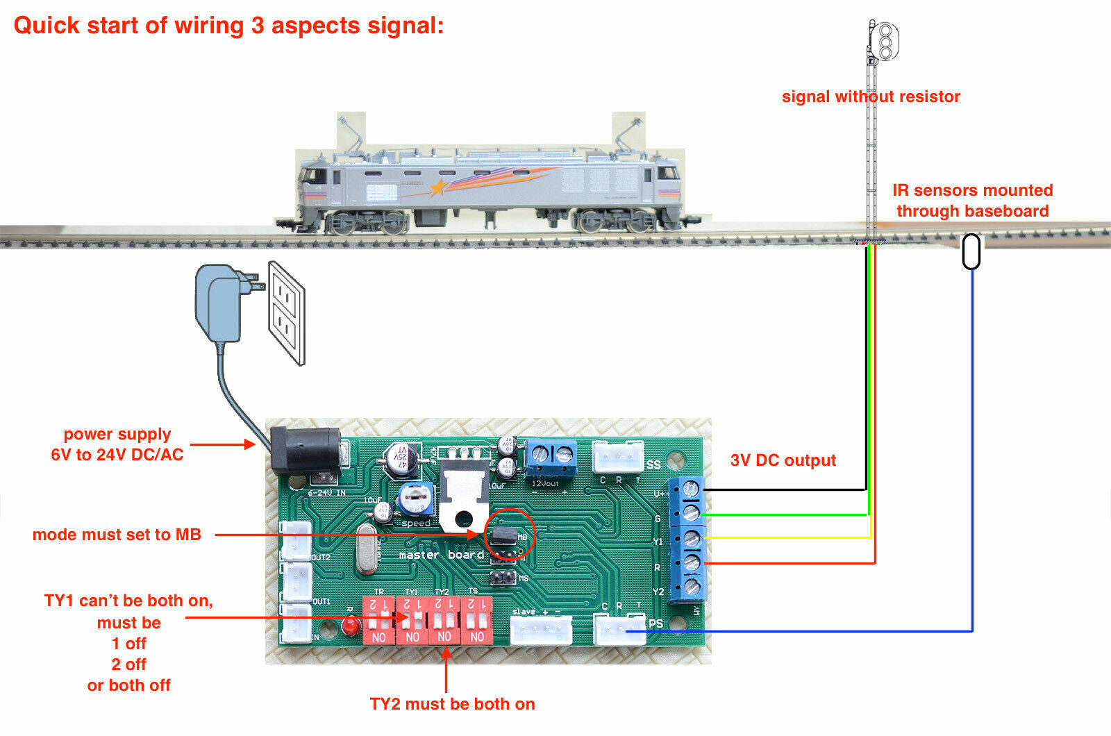 1 x model train detector automatic signal controller crossing system trigger etc