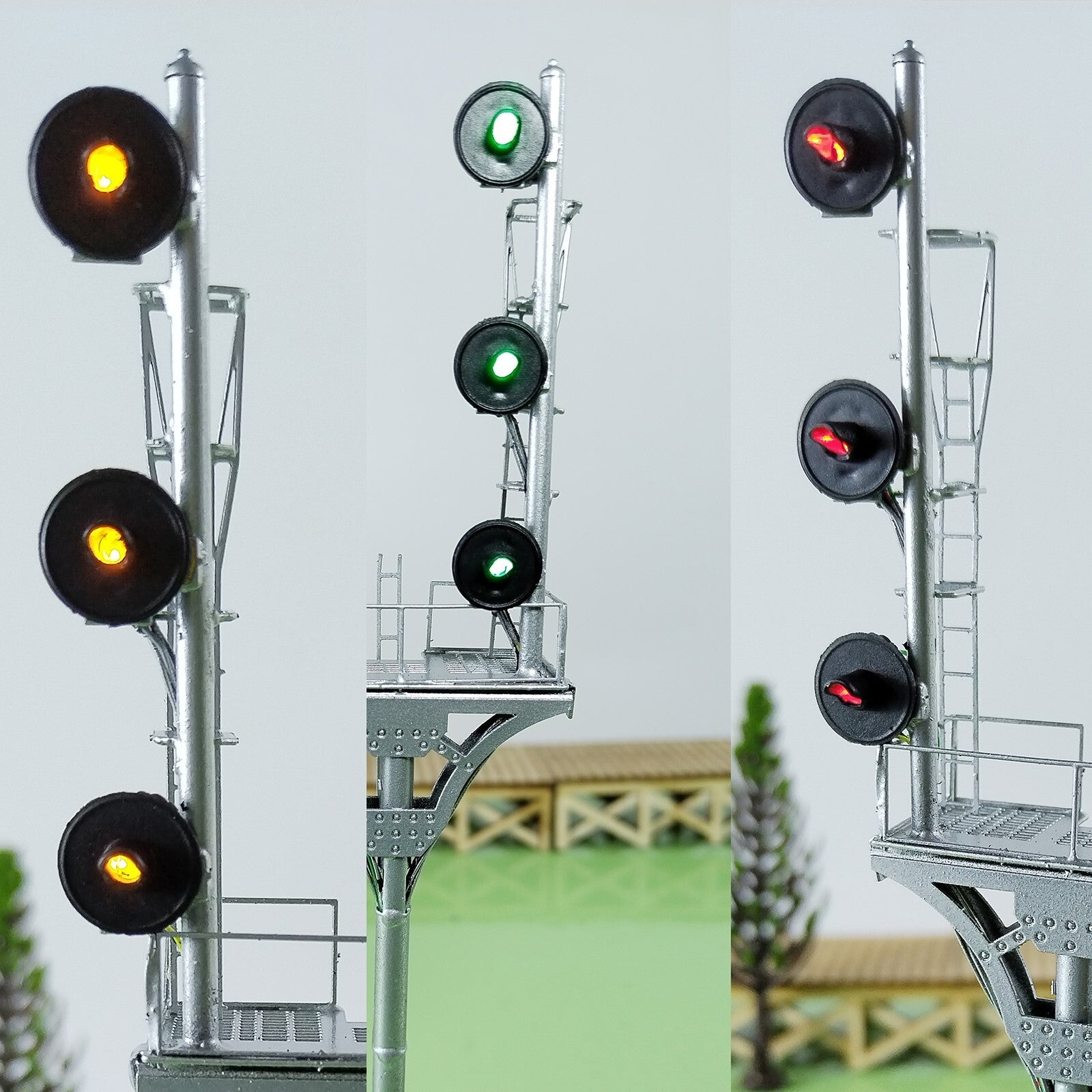 1 x HO scale model tower searchlight signal goalpost bracket 6 faceplate #C6