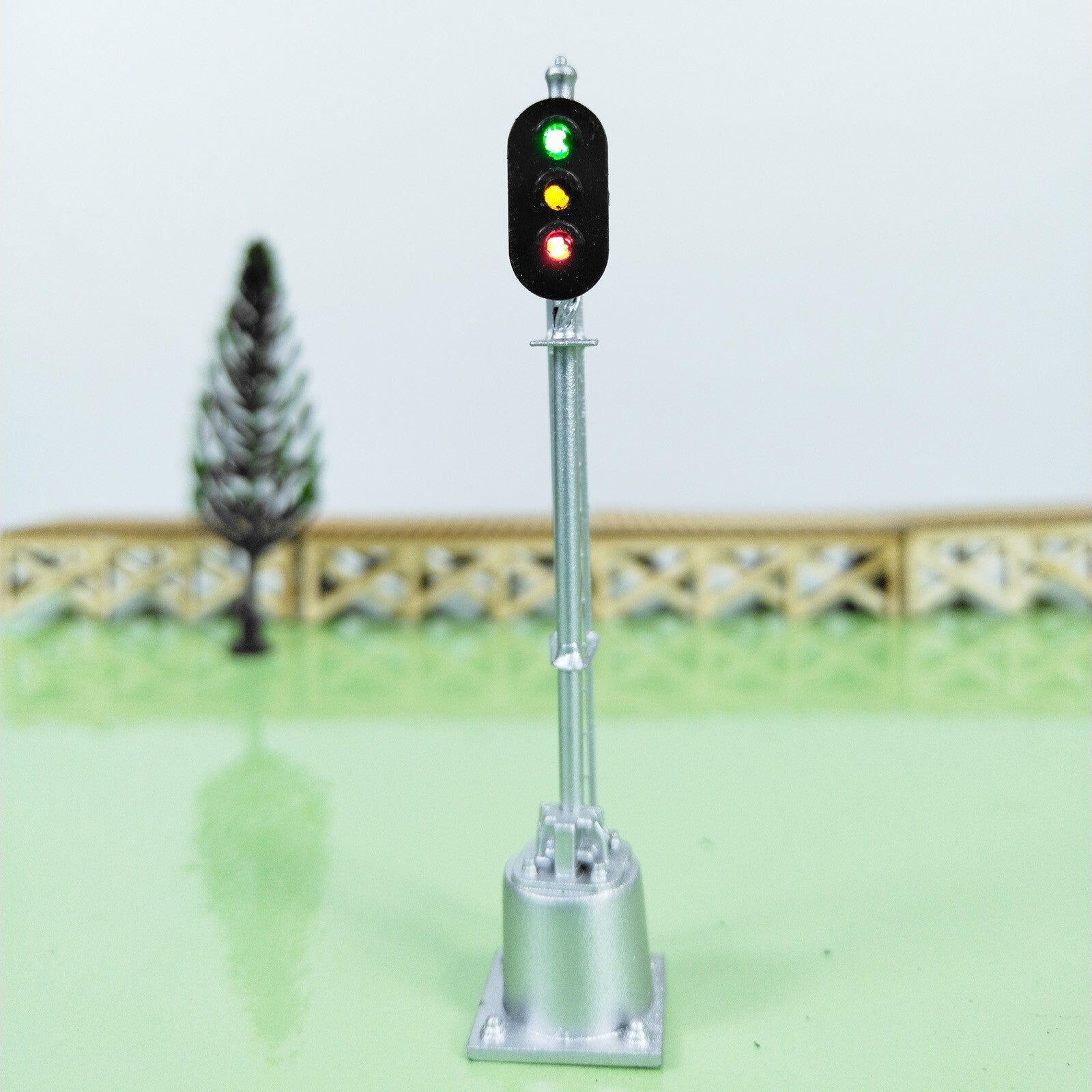 1 x HO scale model railroad 3 aspects block signal LED 3 colors light #K03Sp