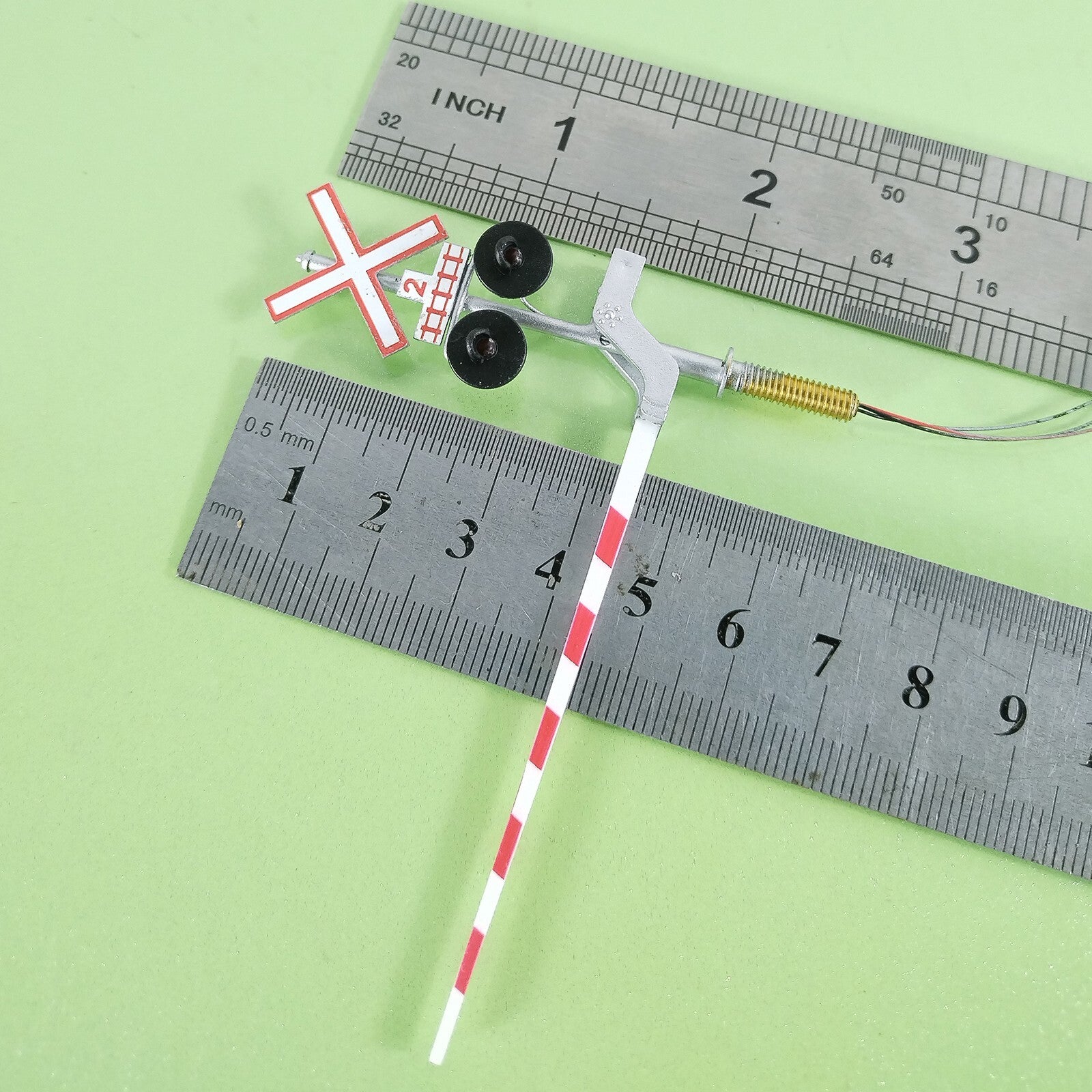 2 x HO scale railroad Canadian grade crossing signal arm gate stop lever #CG22