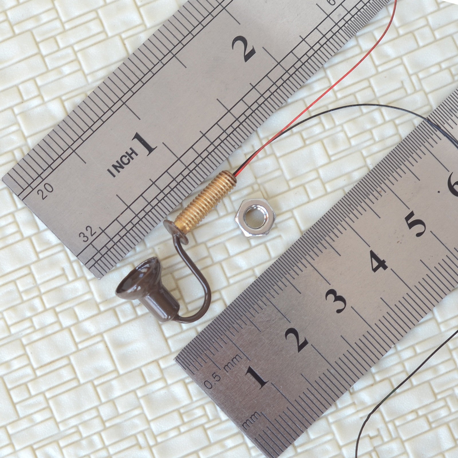 5 x O Scale Led Street wall Light Model Train Railroad path Lamp post #R56OBR