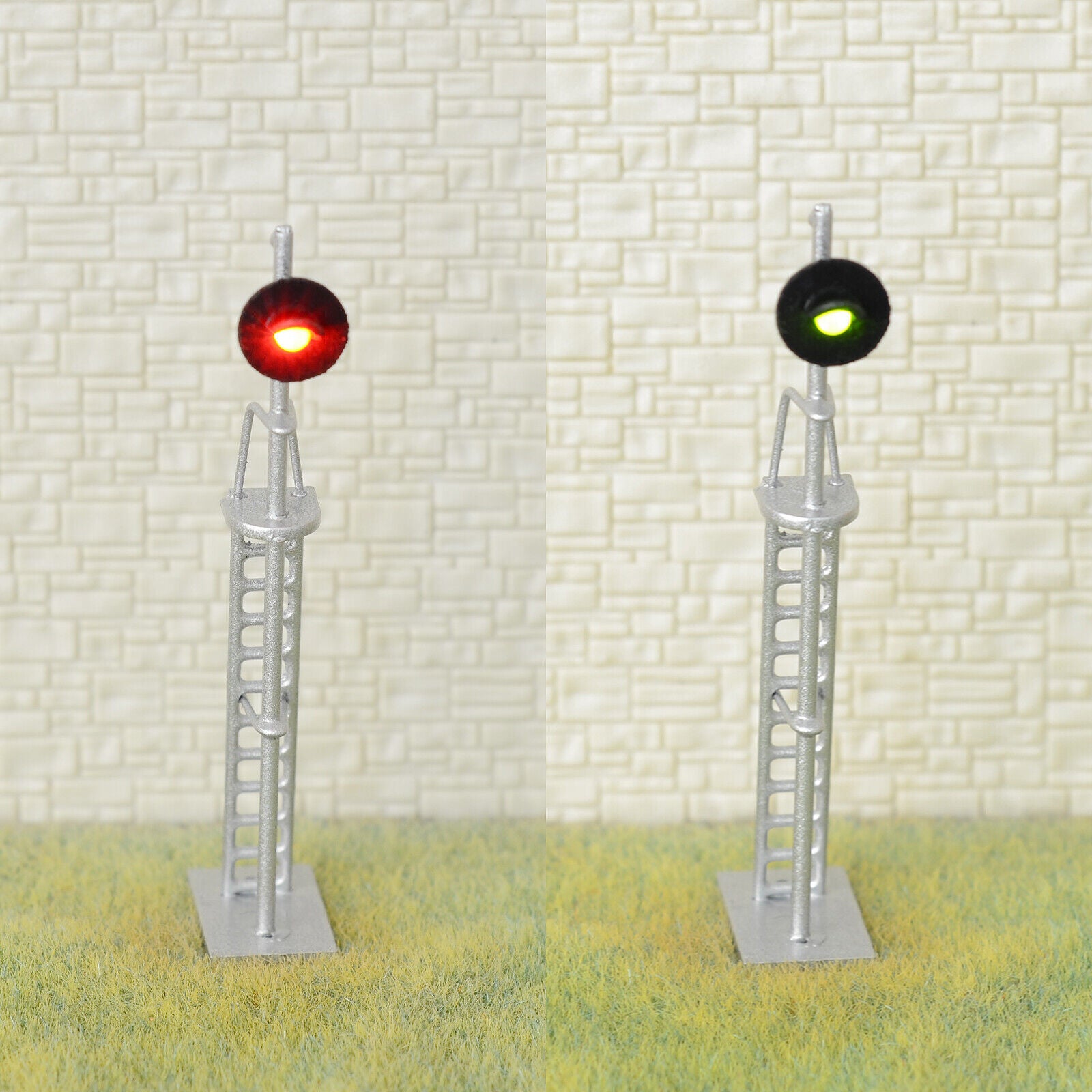 1 x HO scale searchlight block signal model train 2 color LED Red/Green #SS87S2