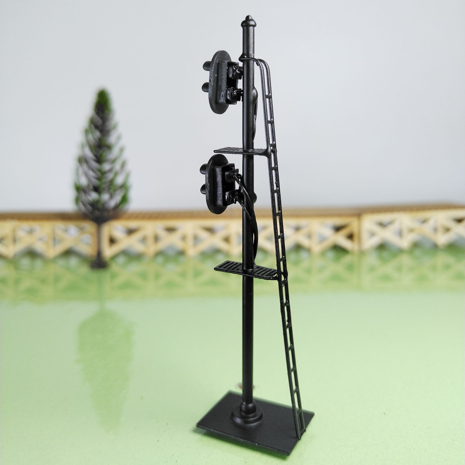 1 x HO scale model railroad 2 heads 2 aspects block signal LED made #K22SrBK