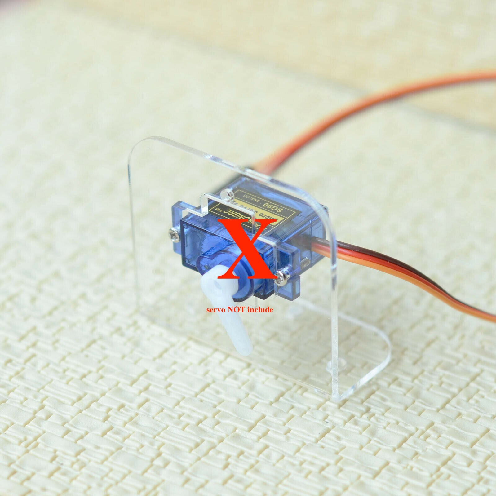 2 x Acrylic bracket installer for SG90 mini servo mounting stand crossing gate