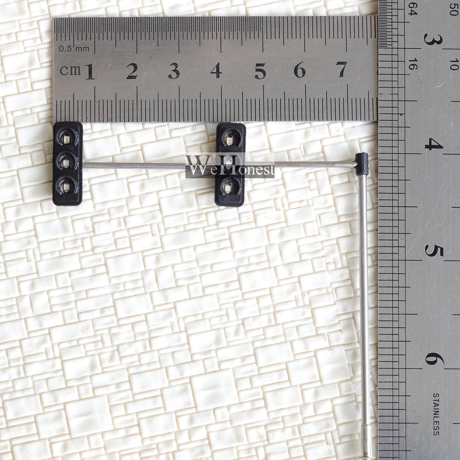 2 x HO / OO Traffic Light Signal LED Model Train Architecture crossing Street #4