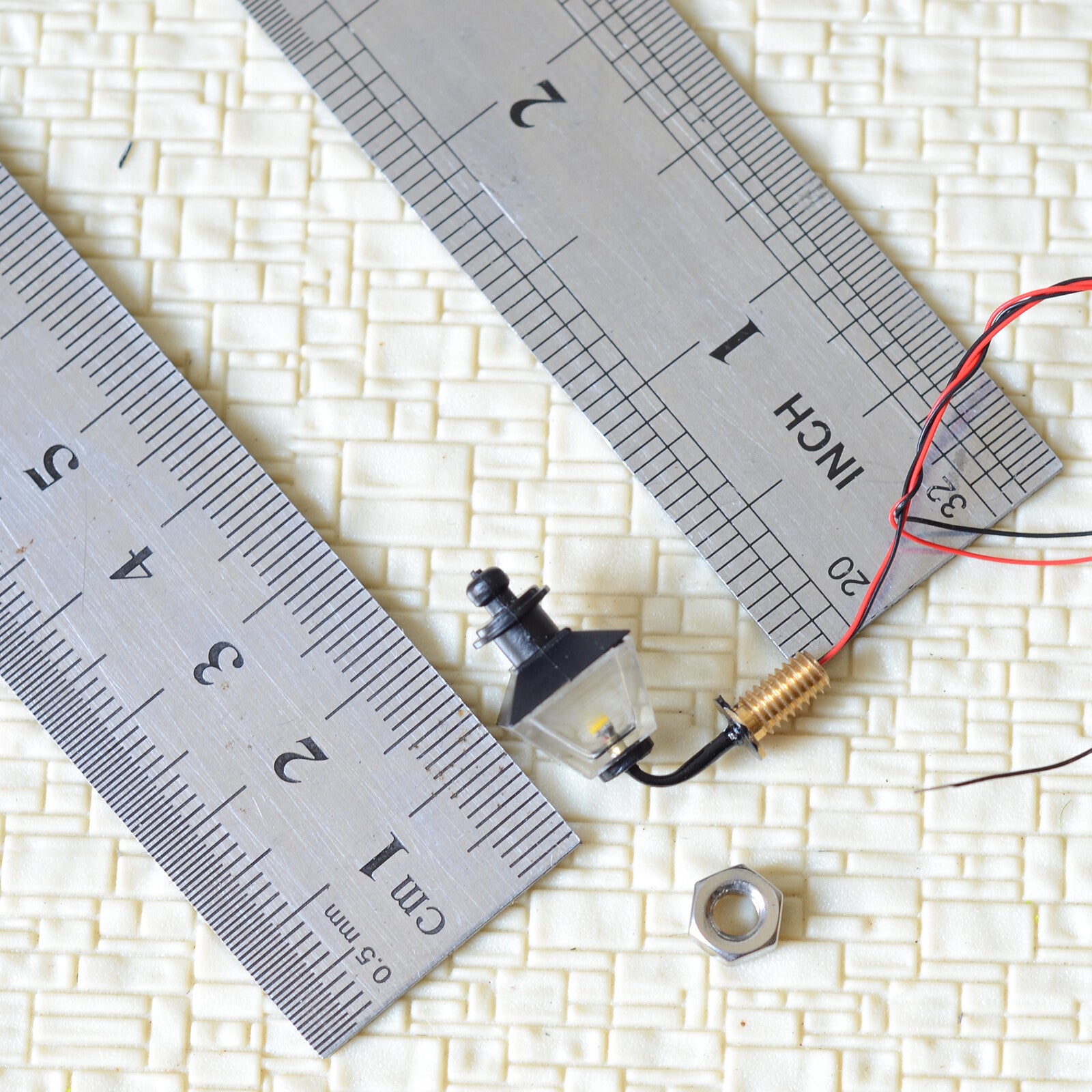 5 x O scale antique street bracket light model wall lamp posts LED building #TD1