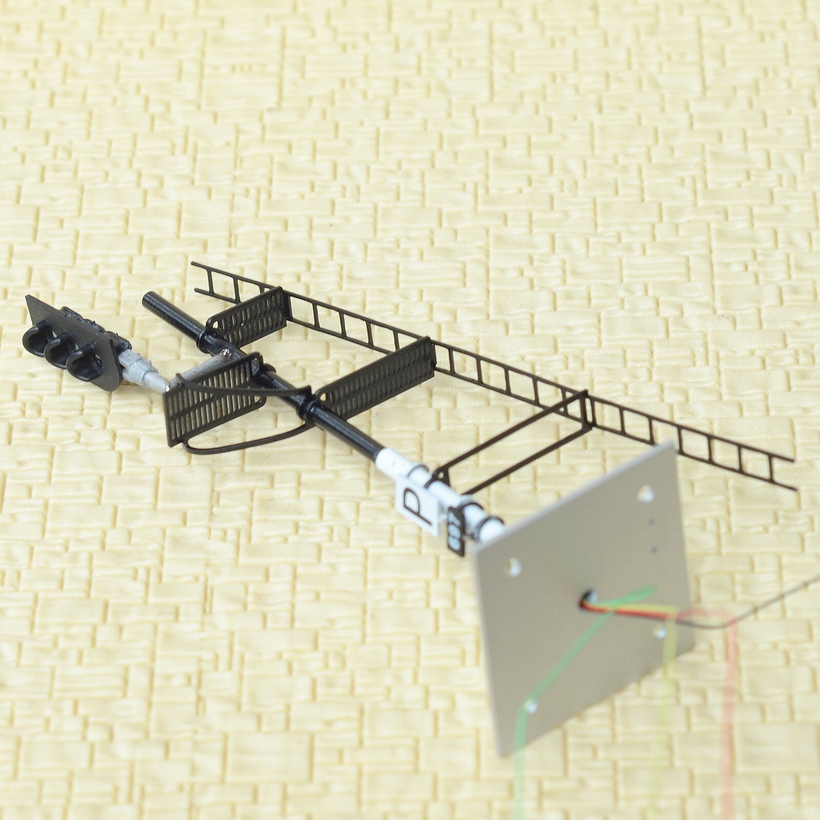 1 x HO scale model railroad European block signal light 3 aspects metal #ES3F