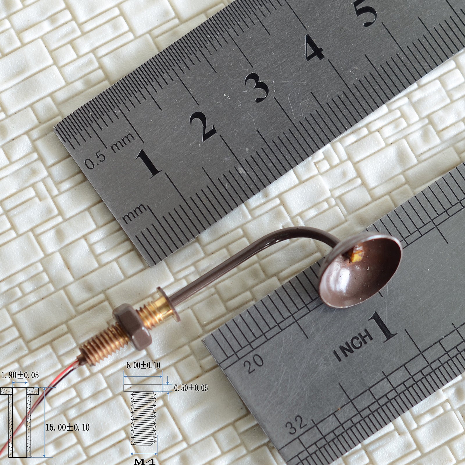 5 x O Scale LED Street wall Light Model Railroad Spotlight lamp post #R45OBR