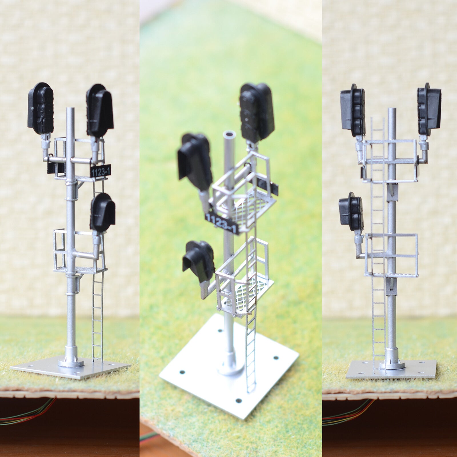 1 x HO scale model 3 colors block Darth Vader signal snow shield 3 heads #F332AR