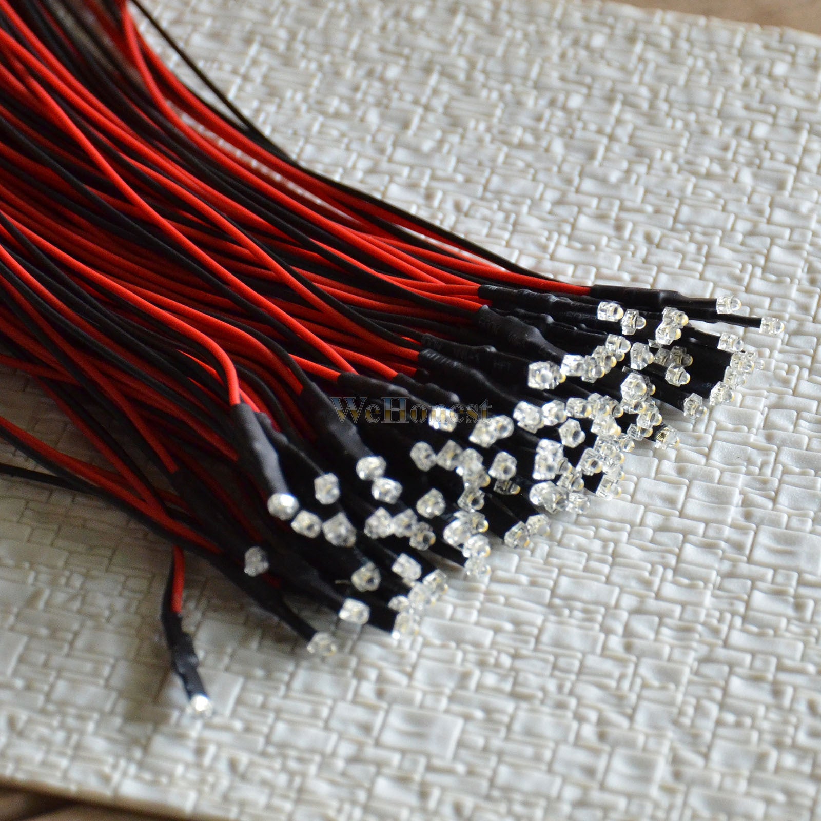 20 pcs Pre-Wired 1.8mm bright white LEDs prewired resistor for 12V - 16V use