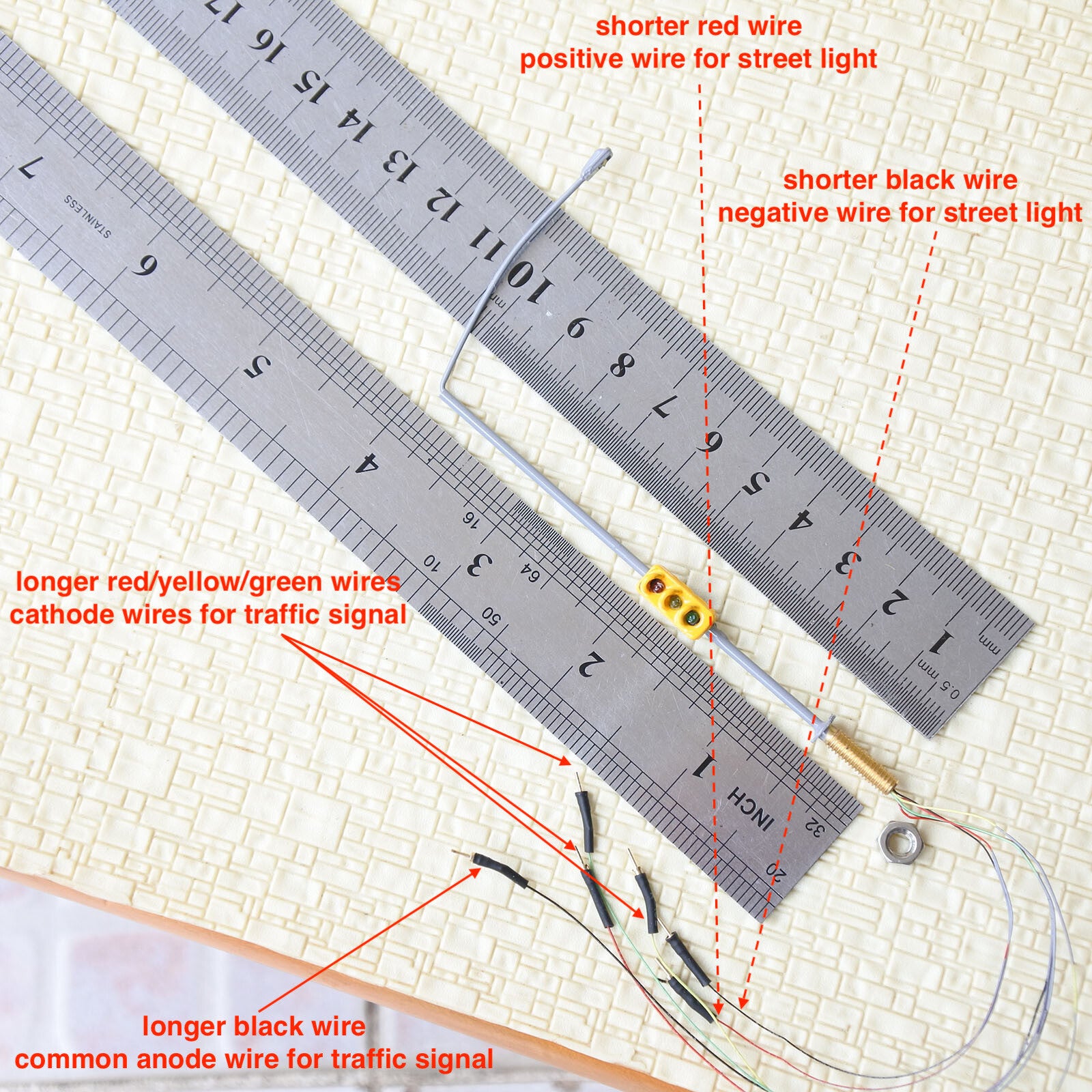 1 x traffic signal with street light HO OO scale model railroad led lamps #colGO