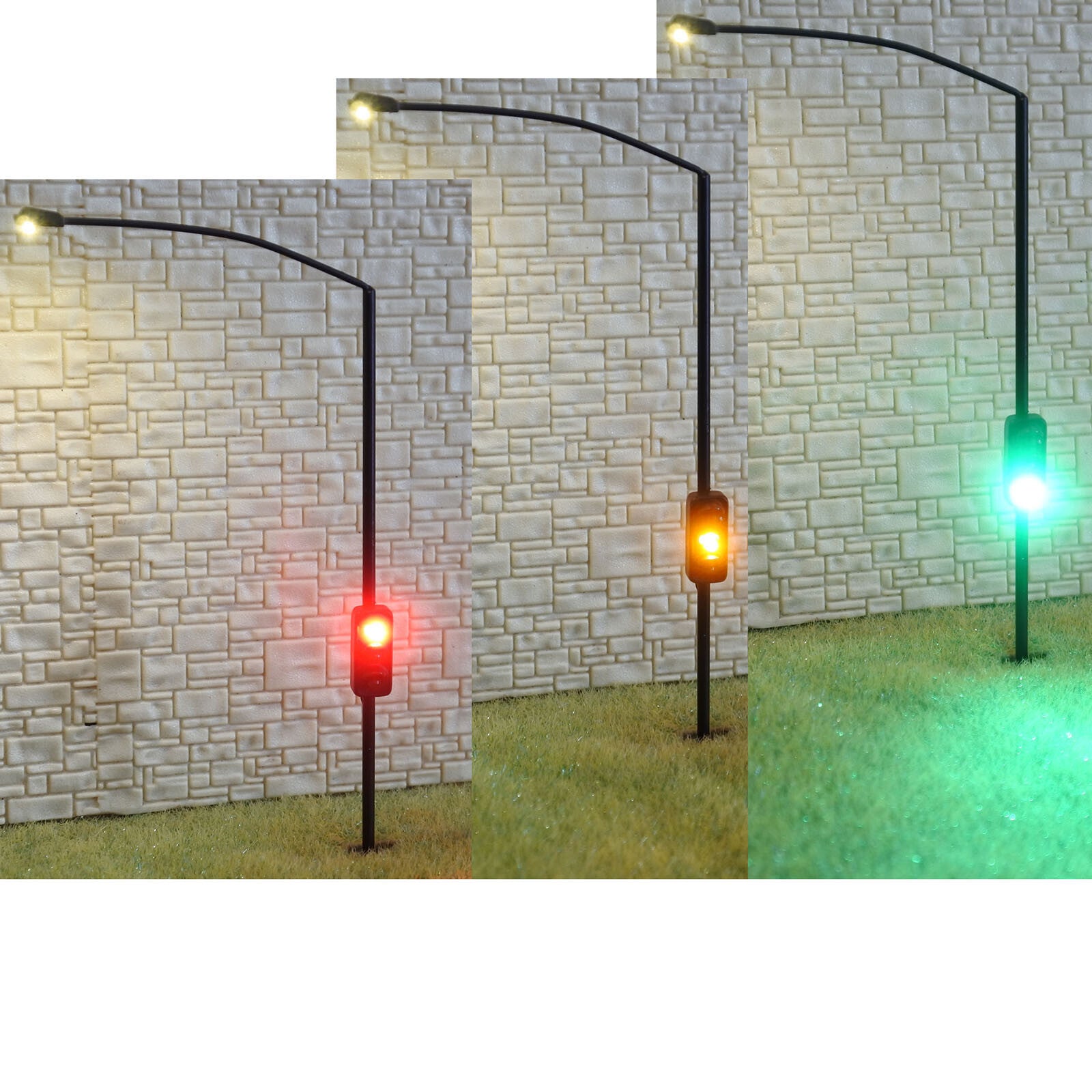 1 x traffic signal with street light HO OO scale model railroad led lamps #corBB