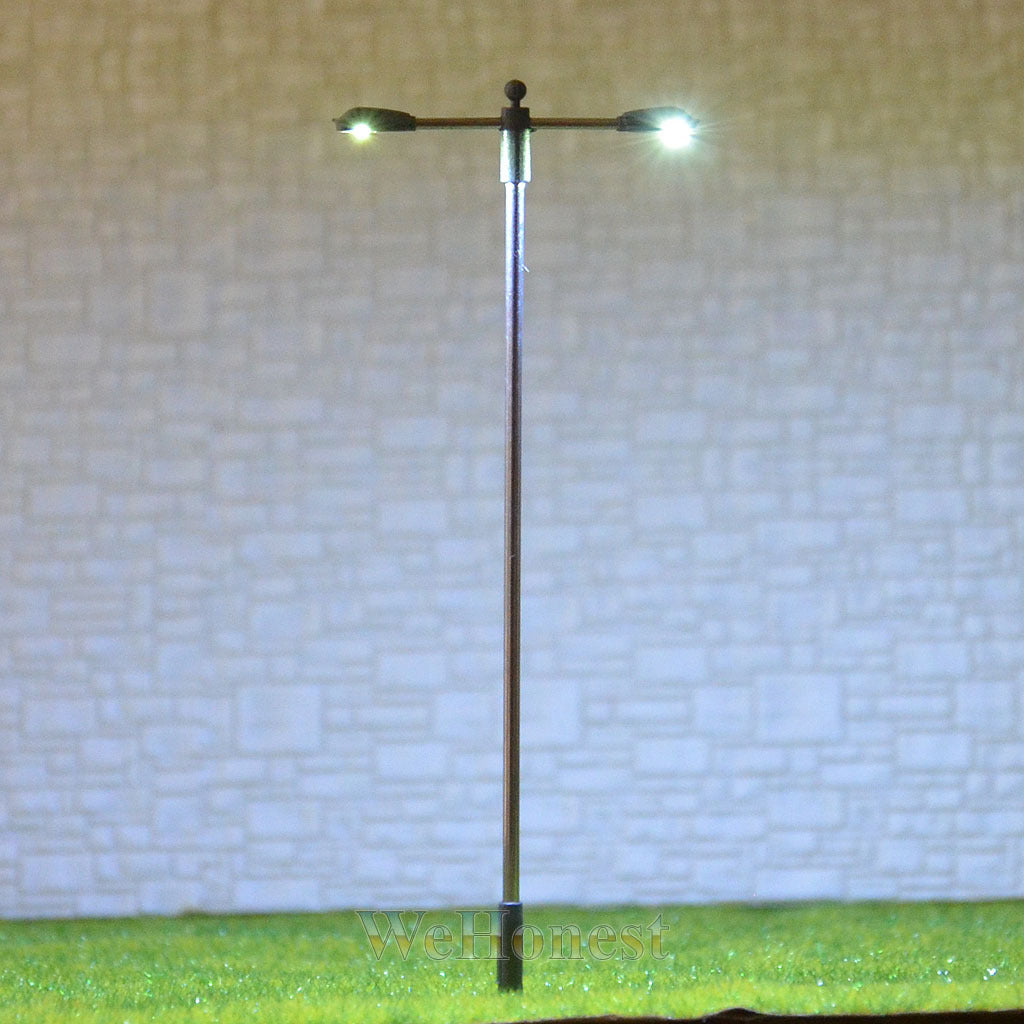 10 pcs HO/OO Scale Lamp LEDs made Model Lamppost height adjustable Light #SD100D