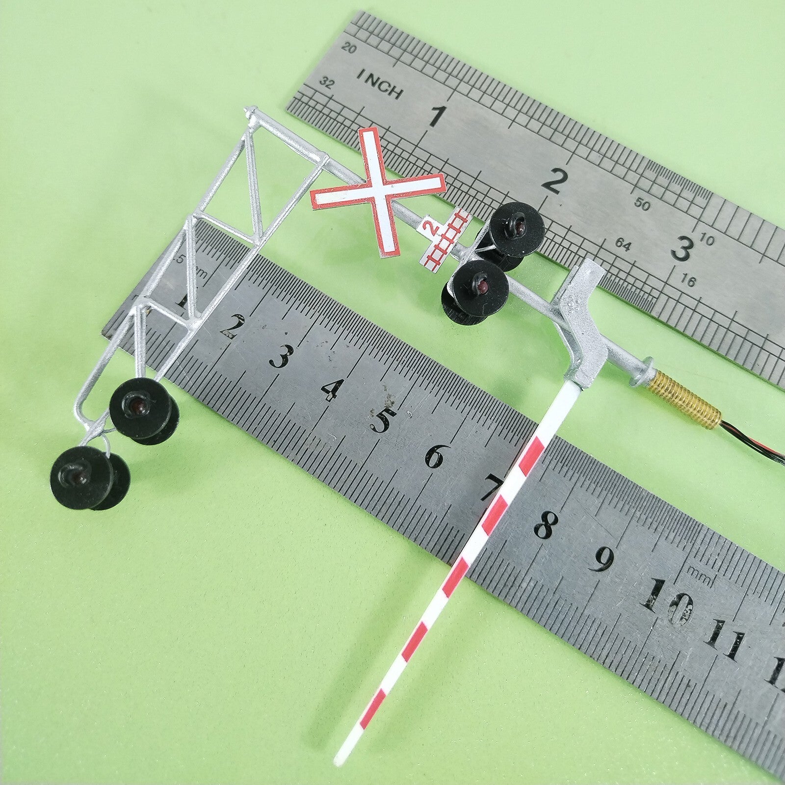 1 x HO scale railroad Canada cantilever grade crossing signal gate stop #CA27DG