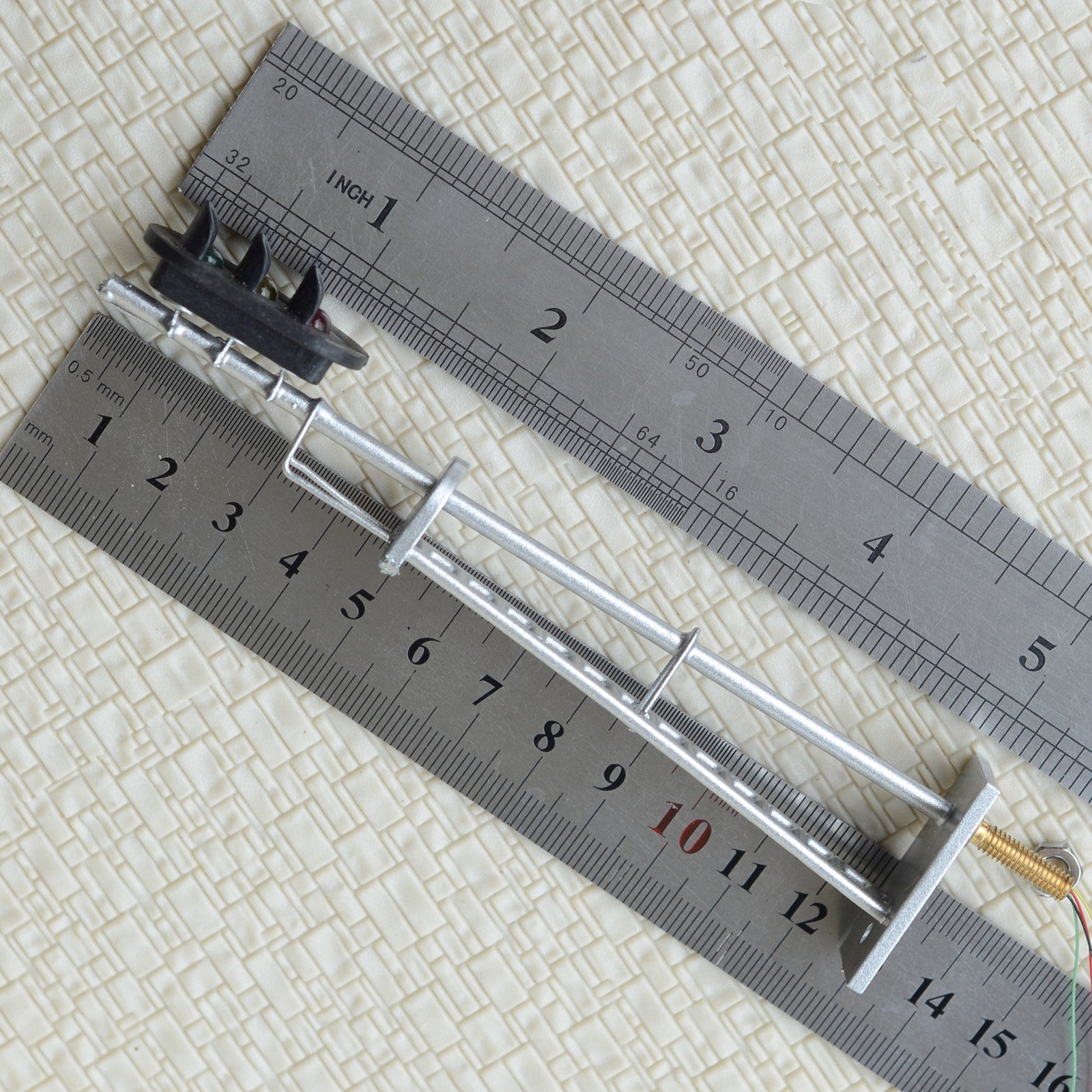 1 x O Scale Model Train block signals 3 aspects Railway LED Light Silver #48S3MD