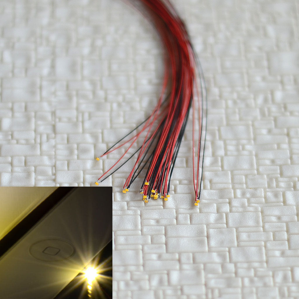 SPORTARC Voorbedrade LED's, SMD 0402 lampen, warm witte LED-kit, 12V DC SPORTARC Voorbedrade LED's, SMD 0402 lampen, warm witte LED-kit, 12V DC