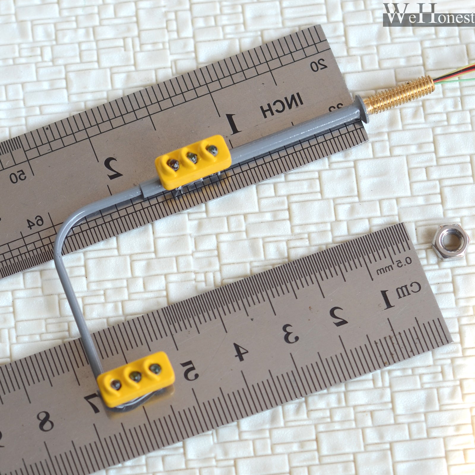 2 x traffic lights HO OO crossing walk model train led street signals #B3C3RHOR