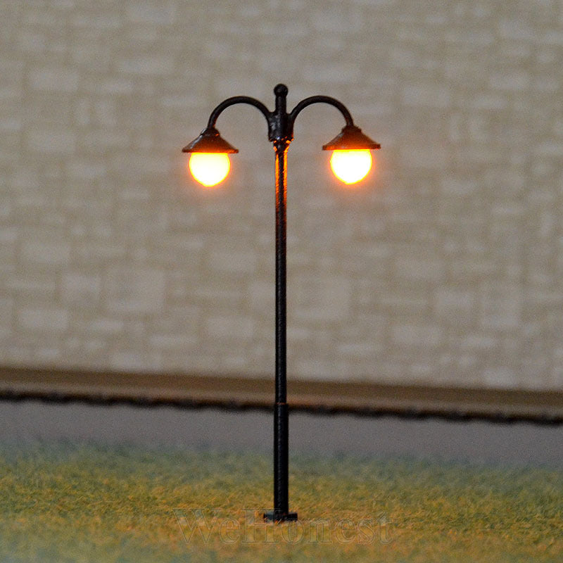 10 pcs HO scale Lampposts LED made Cold Light NO melt Long life #1711