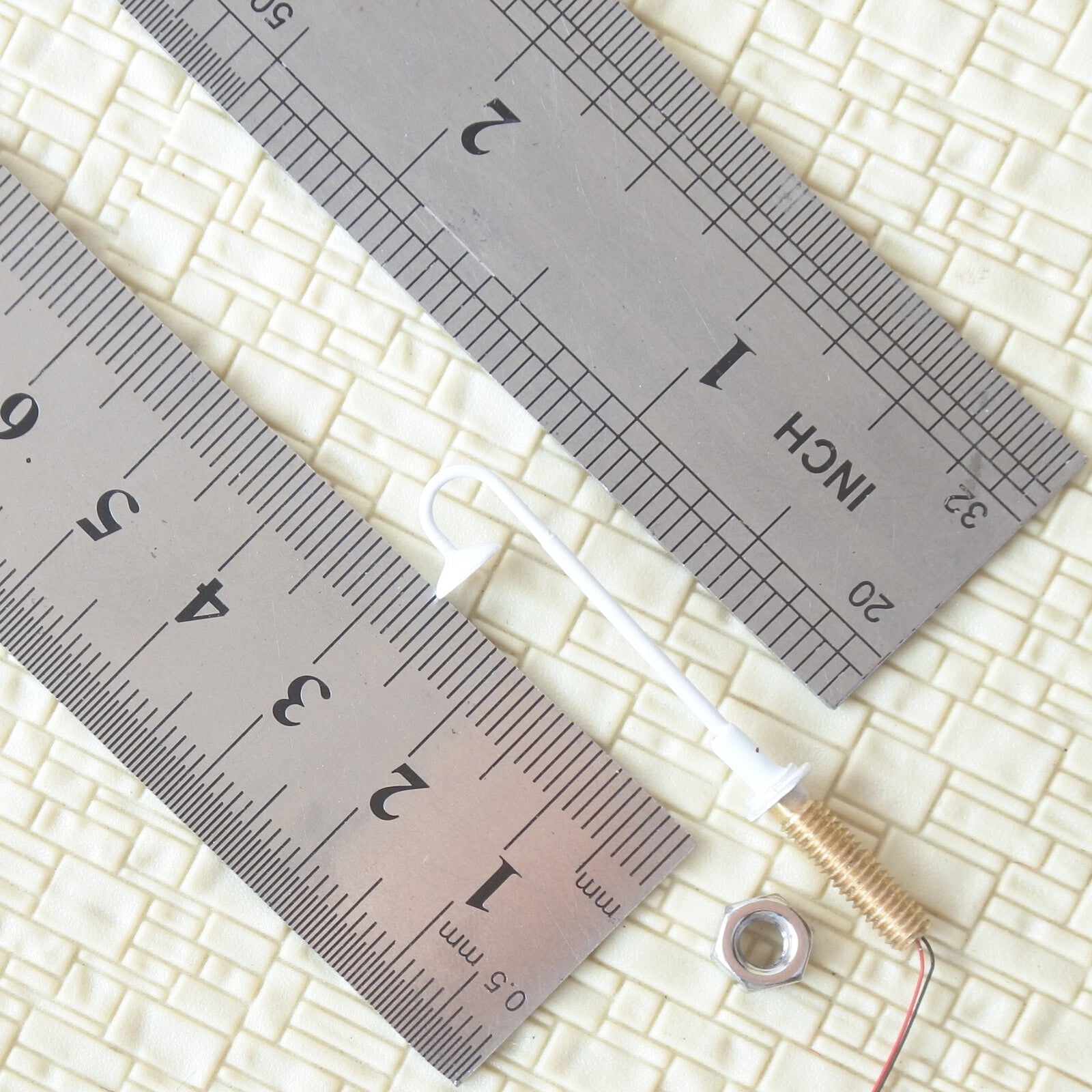 5 x N scale LED street light model train path lamppost station lamp post #705nWH