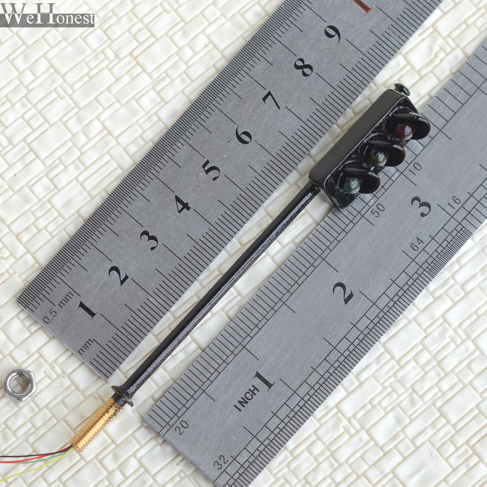 2 x traffic signal light O scale model railroad crossing walk led lamp #BL3