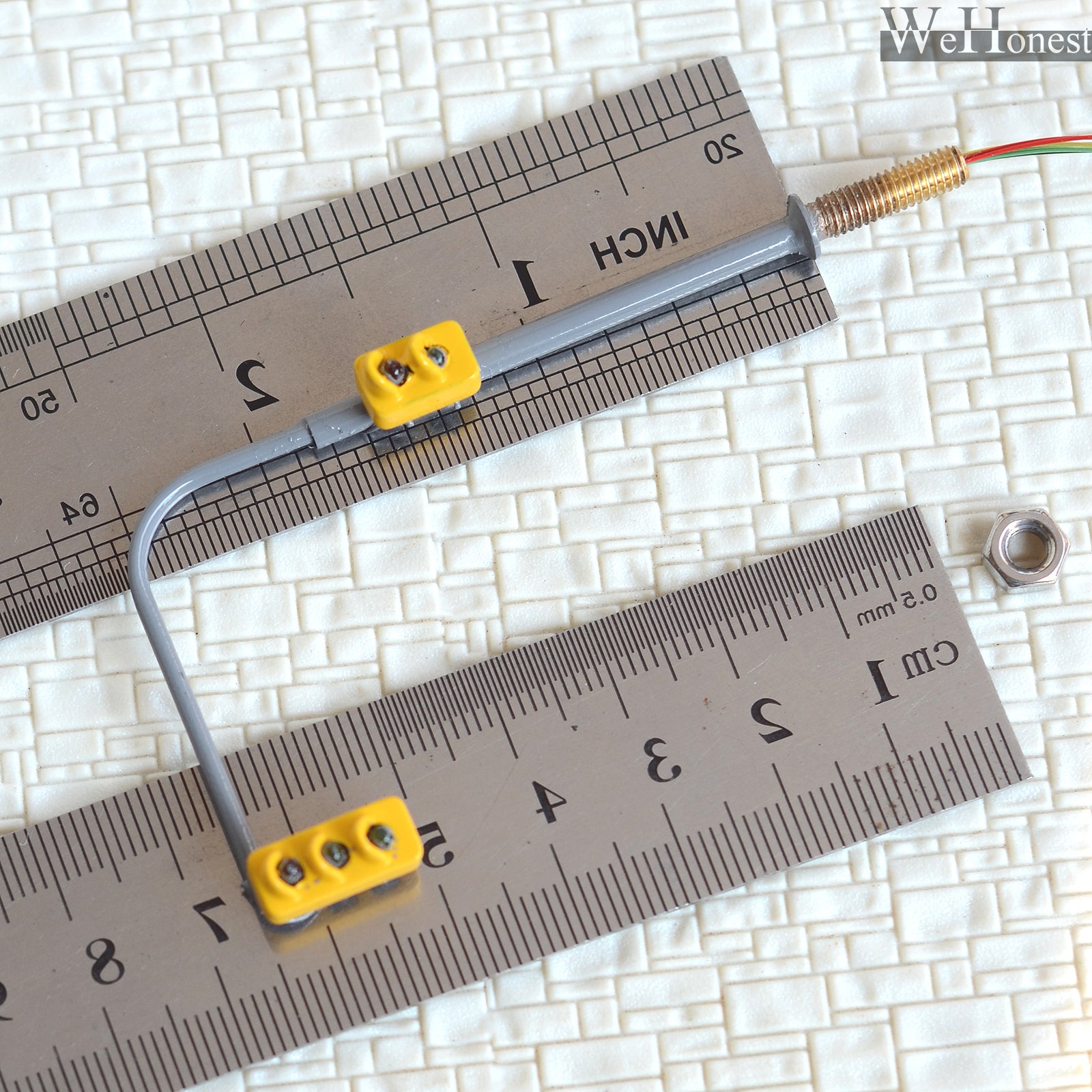 2 x traffic lights HO OO crossing walk model train led street signals #B3C2RHOR