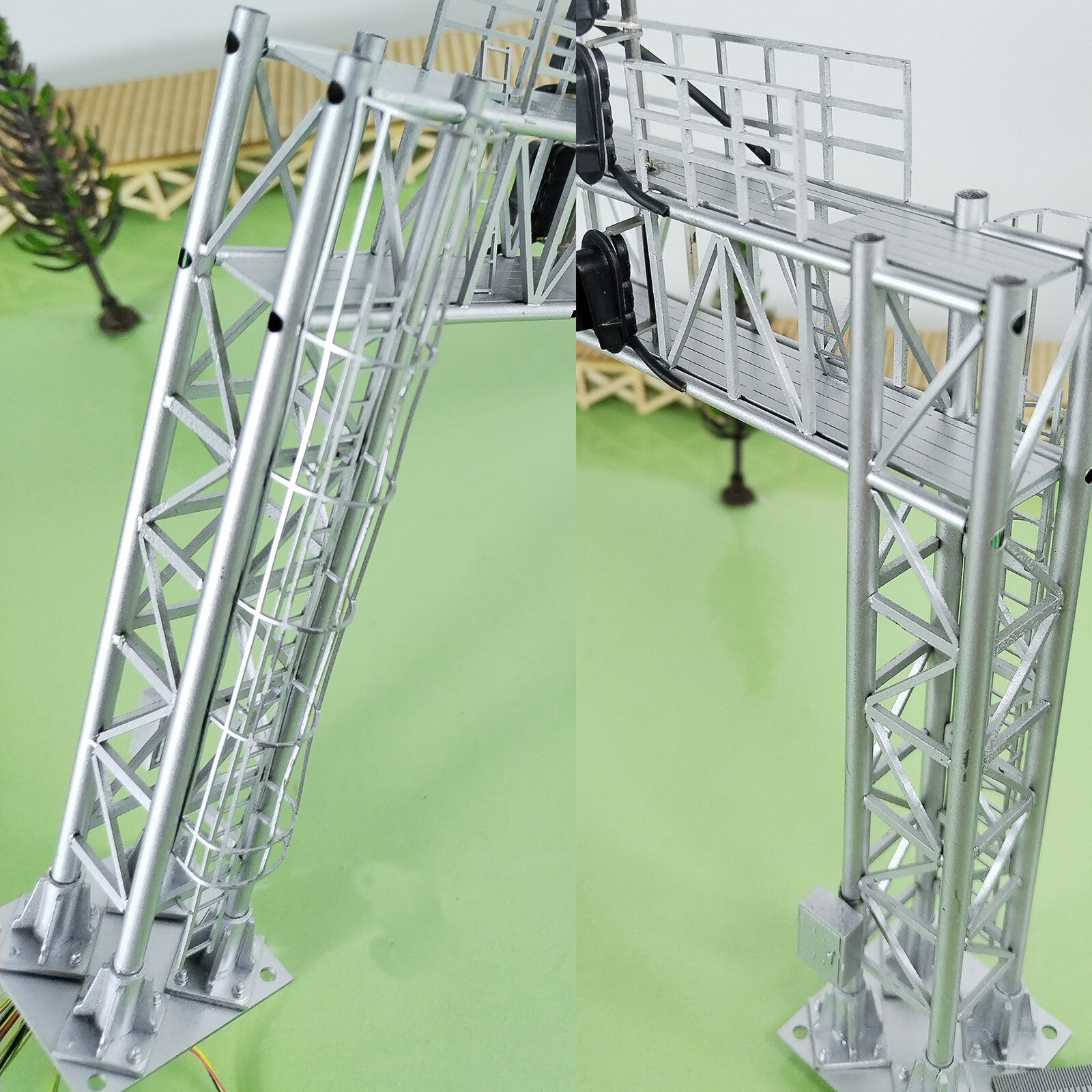 1 x HO scale model Darth Vader cantilever signal 3 tracks steel #CDSO033M333I333