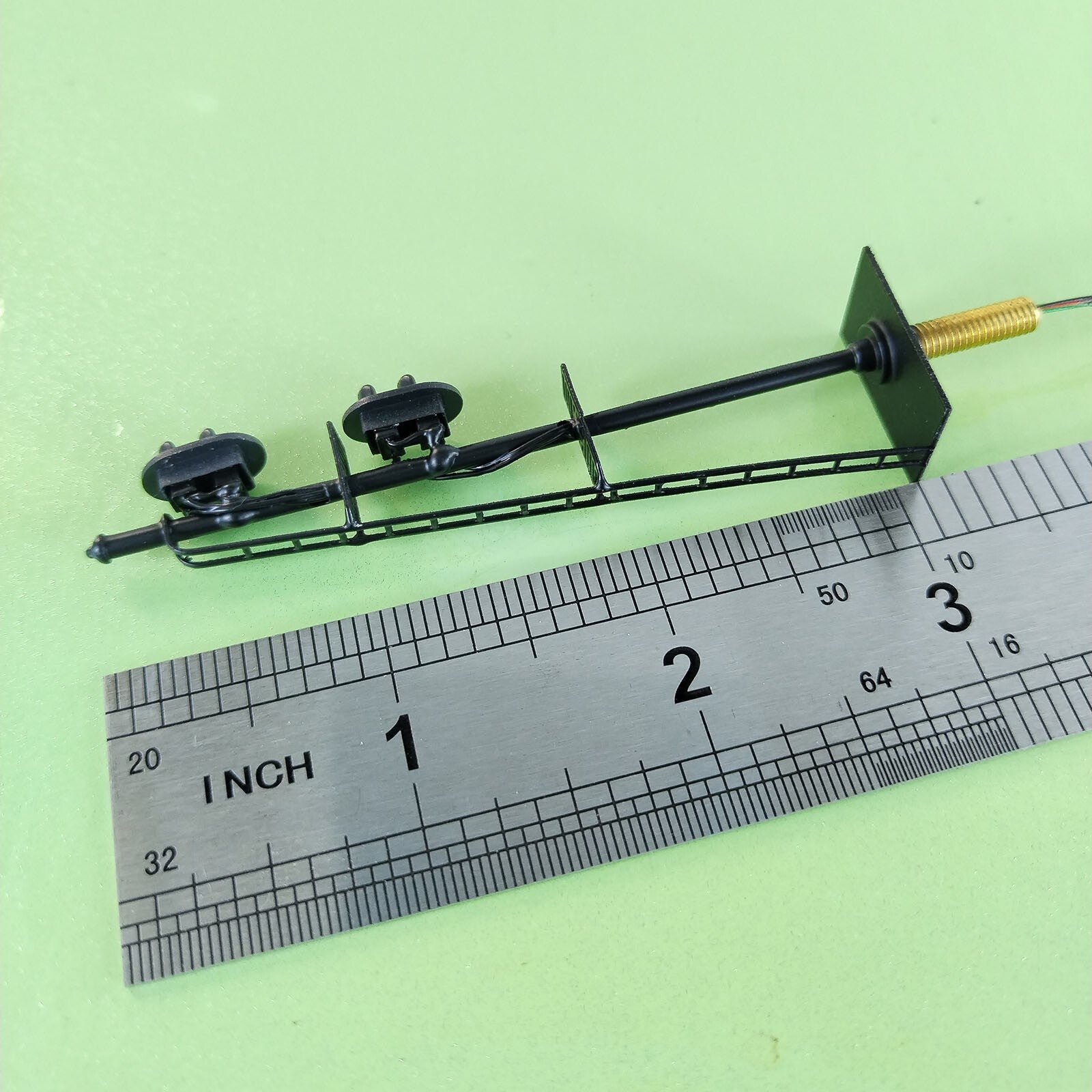 1 x HO scale model railroad 2 heads 2 aspects block signal LED made #K22SrBK