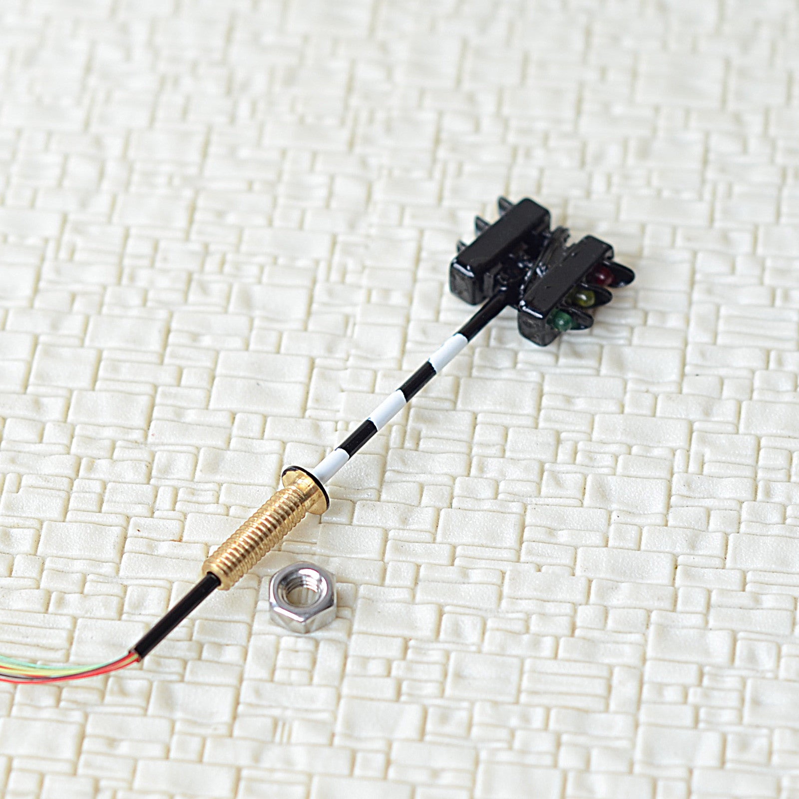 2 x traffic signal HO OO model railroad crossing walk LED pedestrian light #ZH33