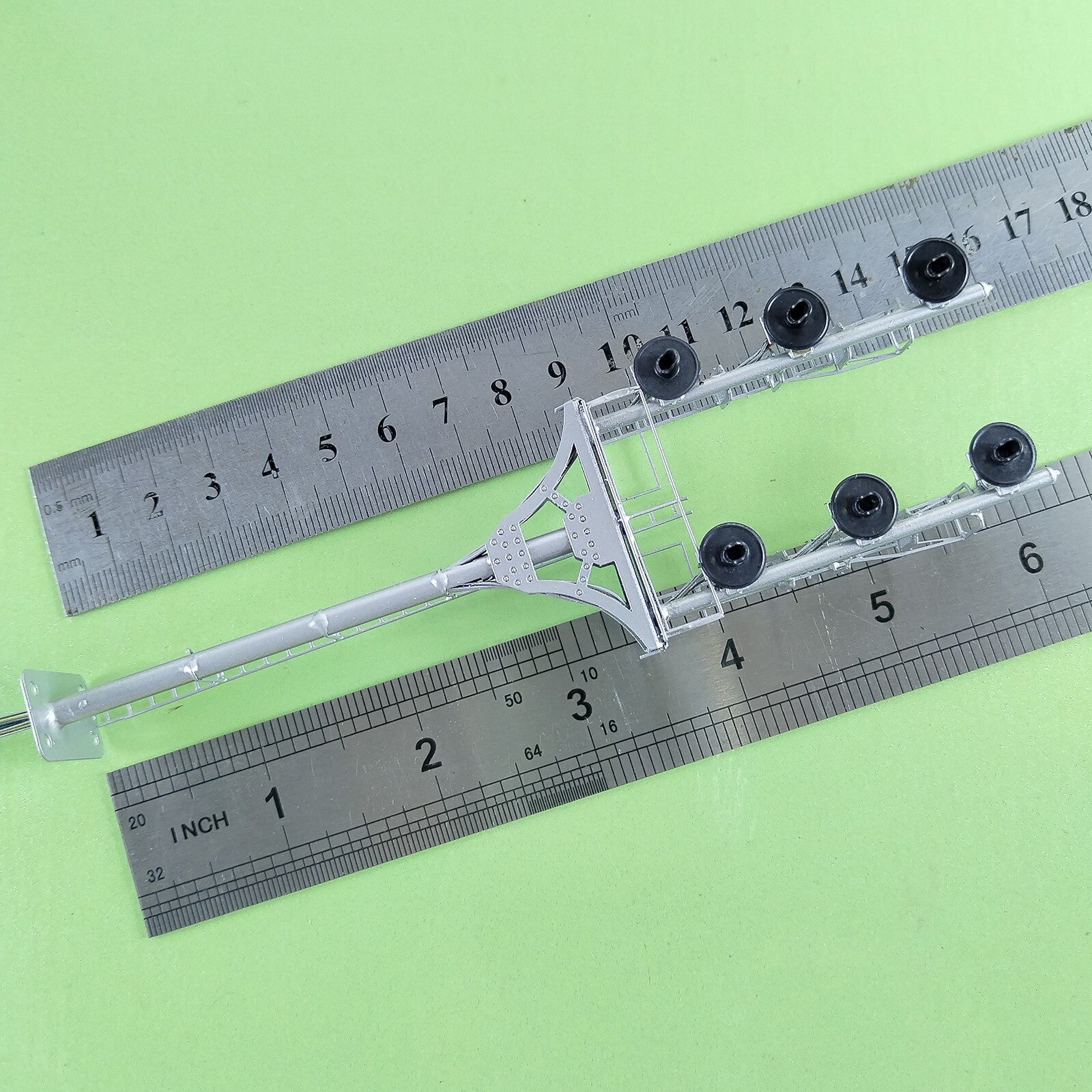 1 x HO scale model tower searchlight signal goalpost bracket 6 faceplate #C6