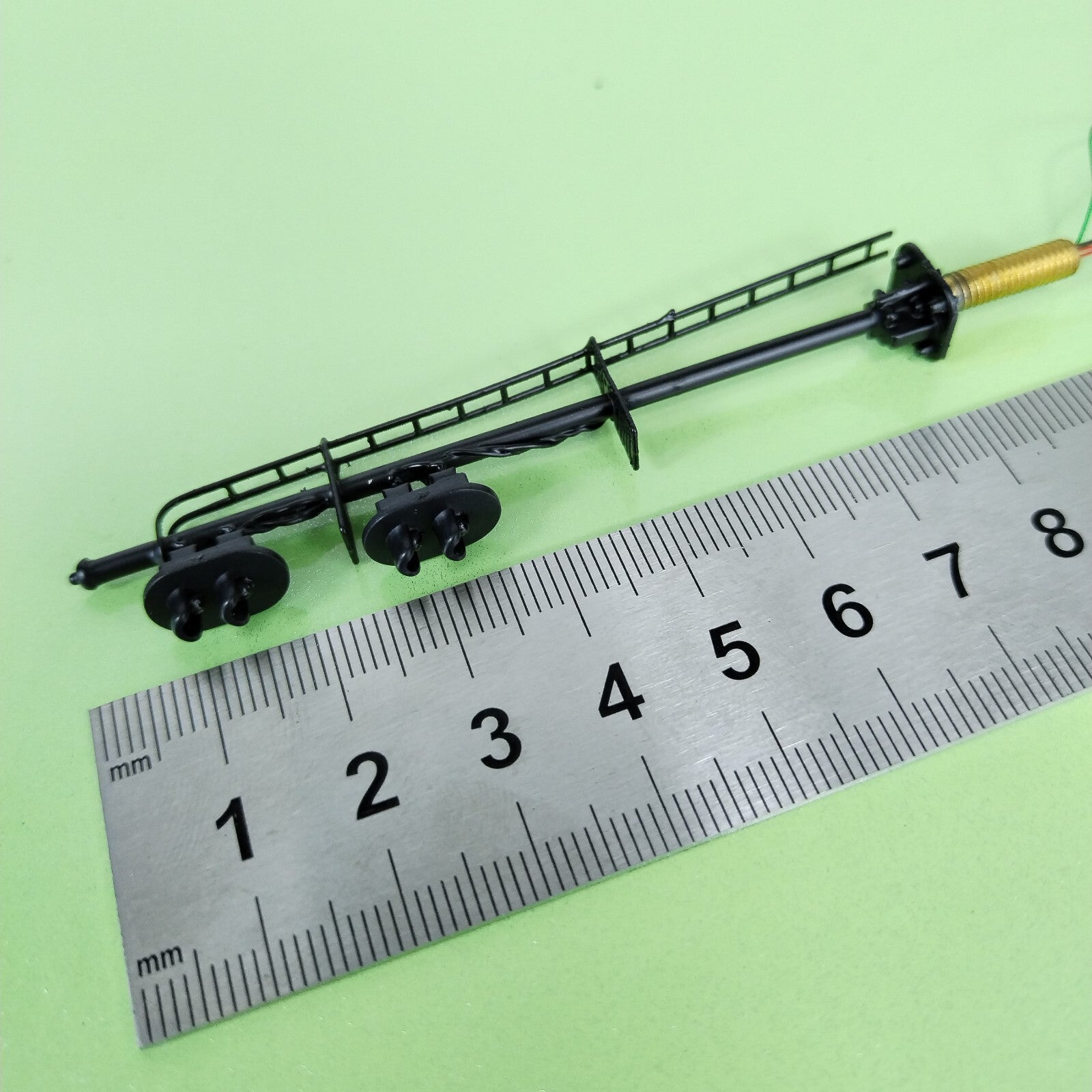 1 x HO scale model railroad 2 heads 2 aspects block signal LED made #K22SgBK