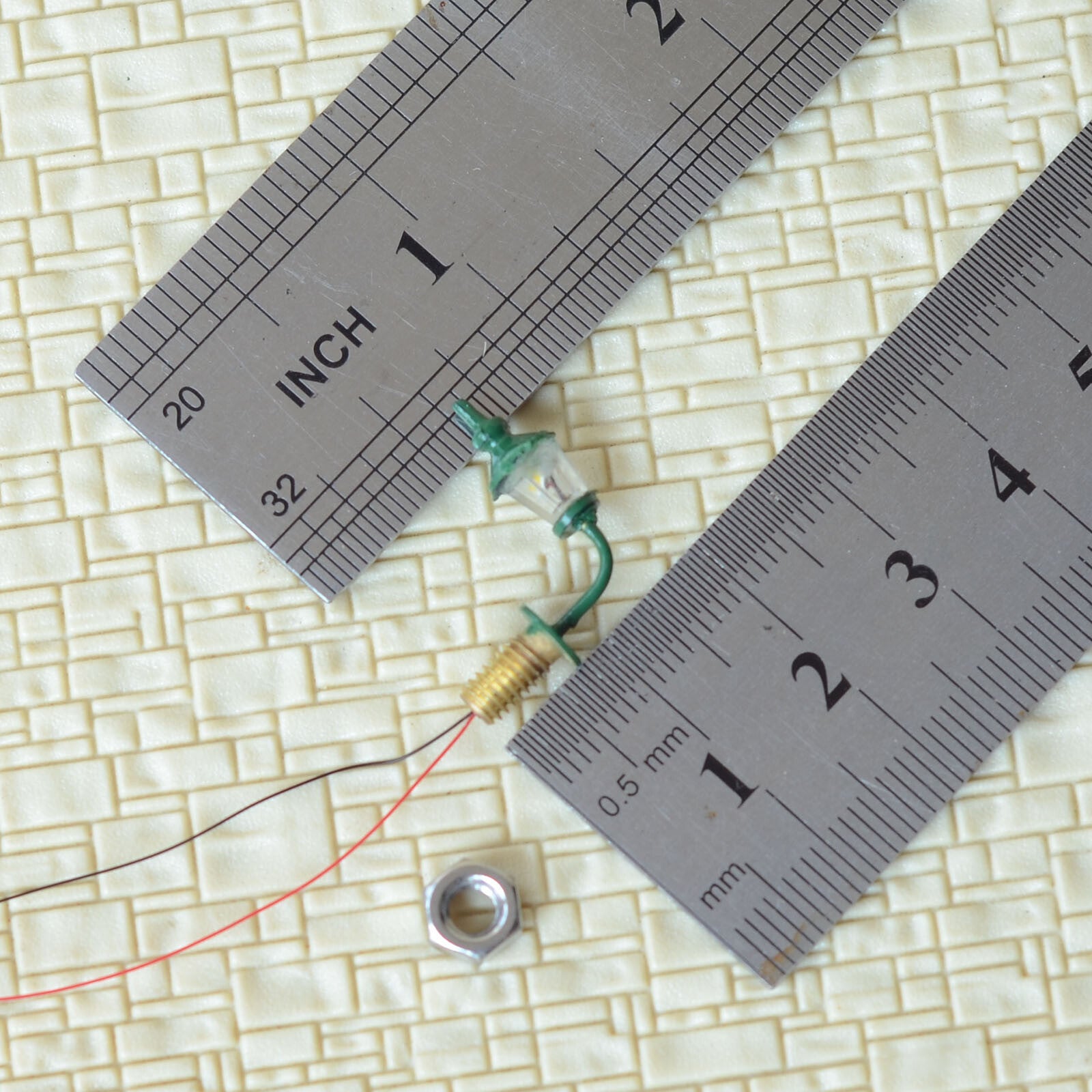 5 x OO / HO antique street bracket light model wall lamp posts LED light #YD2BG