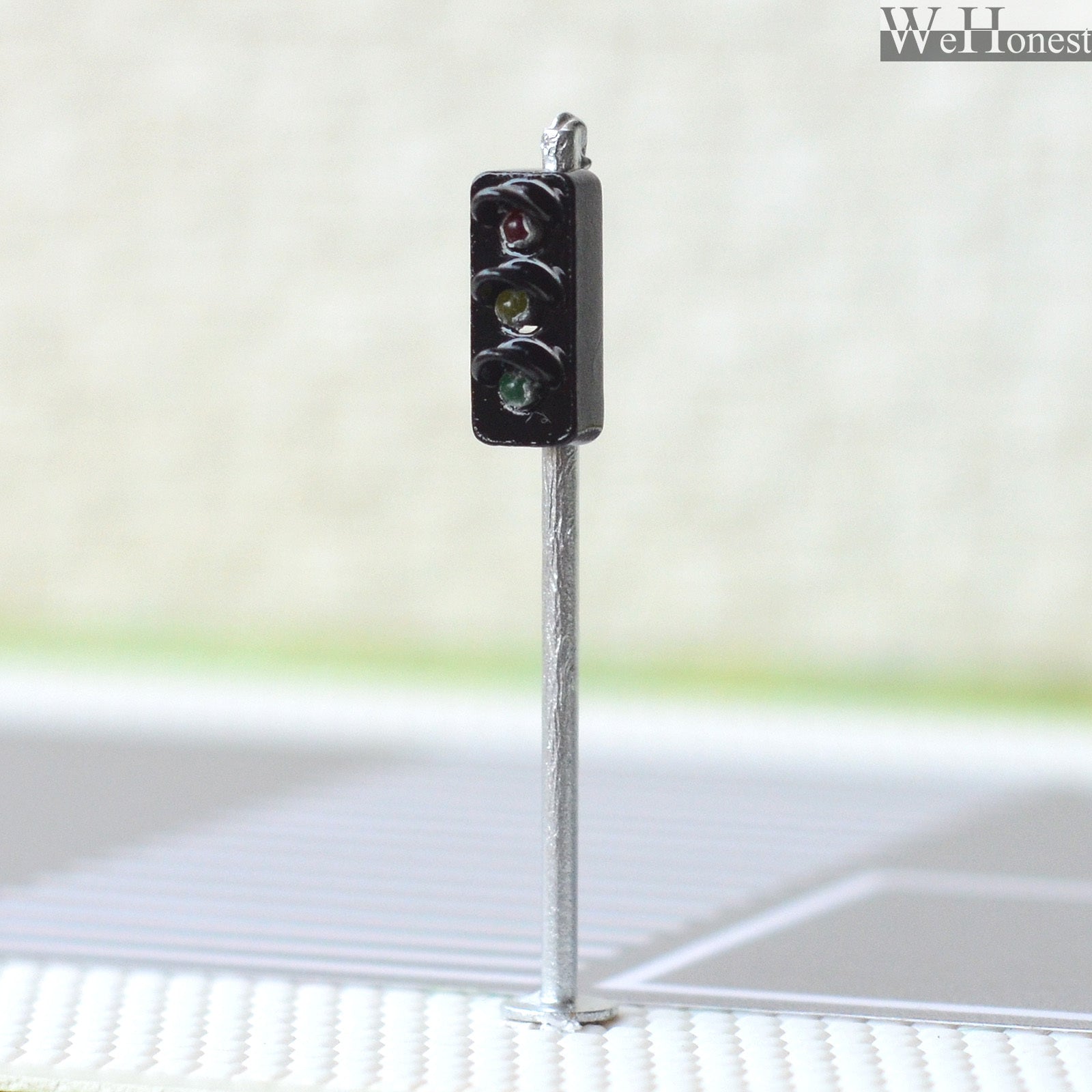 2 x traffic light signal HO OO scale model railroad crossing walk led lamps #SL3