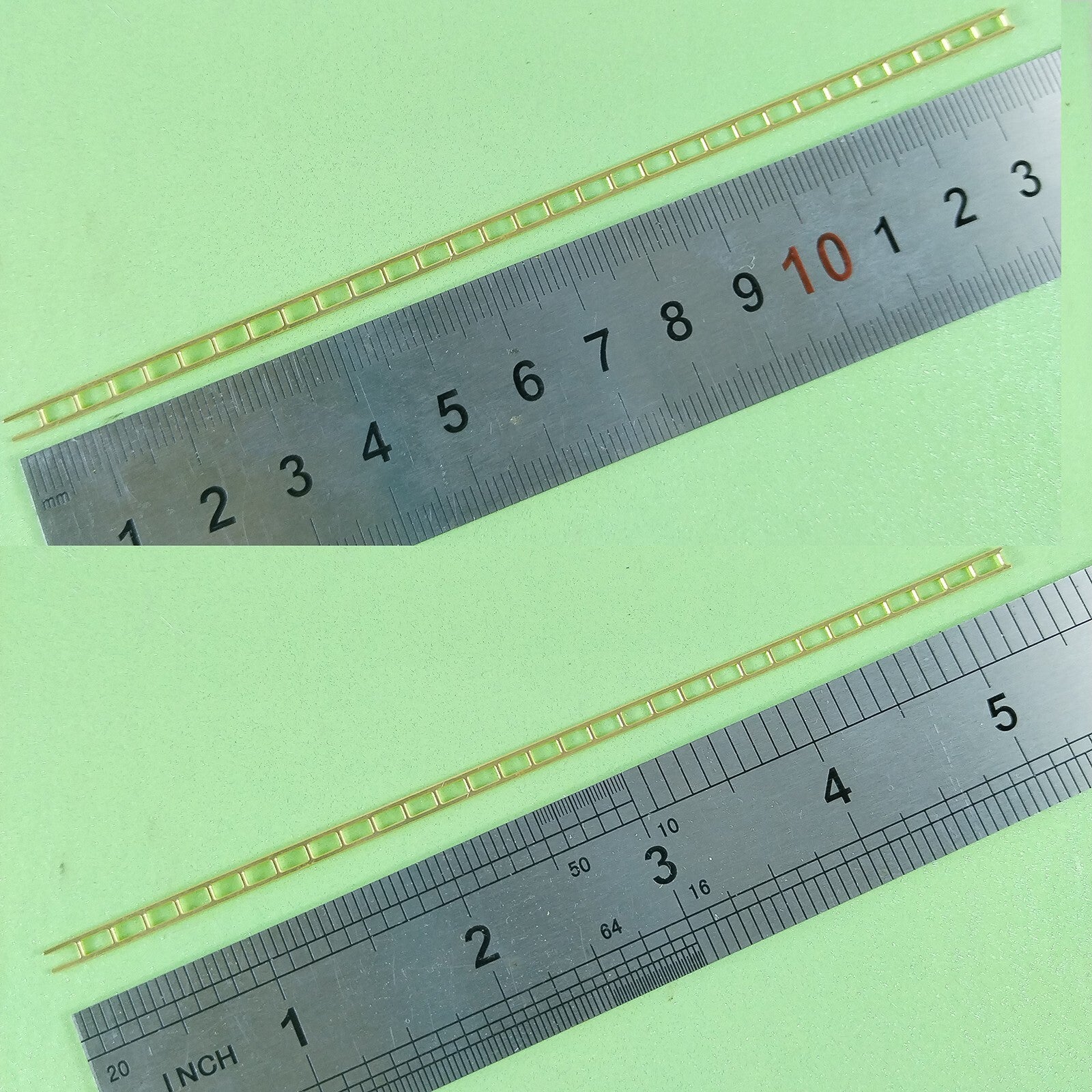 5 x OO / HO scale coppery narrow ladders brass strips solderable steps