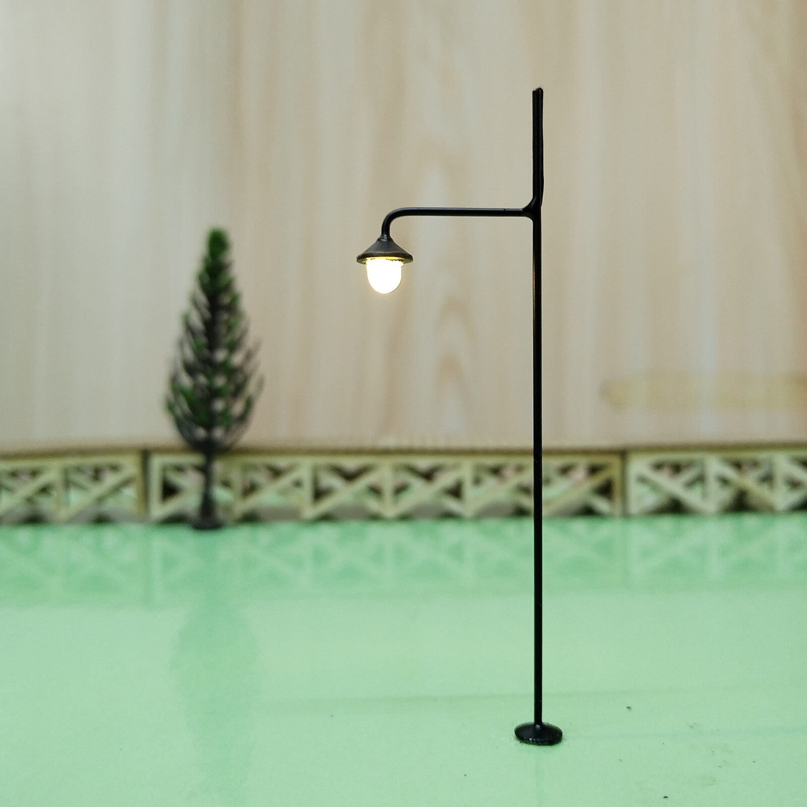 5 x HO scale LED street light model train railroad station yard lamp post #U45HO