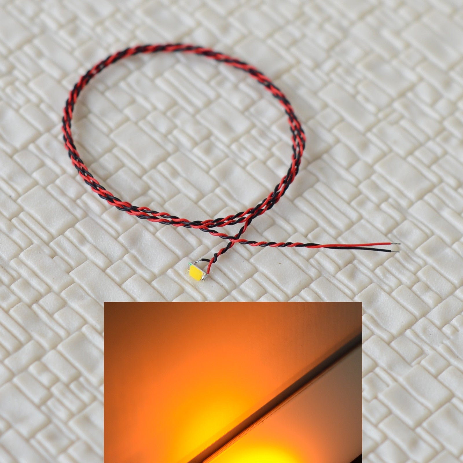 10 x pre twisted wired yellow #0805 SMD led street Lights Pre-soldered lamp HO N