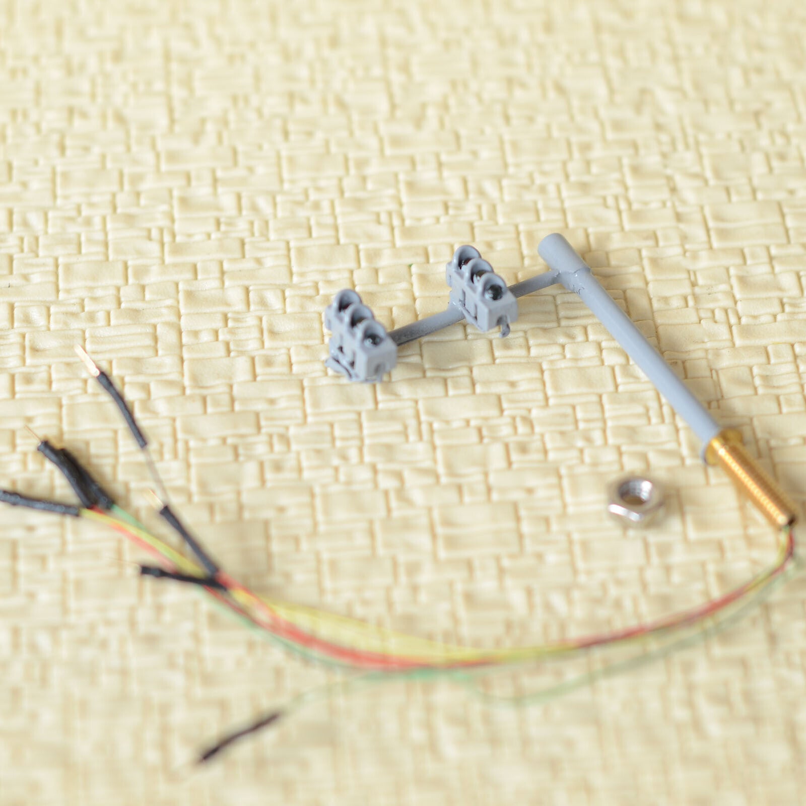 2 x traffic lights N scale crossing walk model LED pedestrian street signals #GR