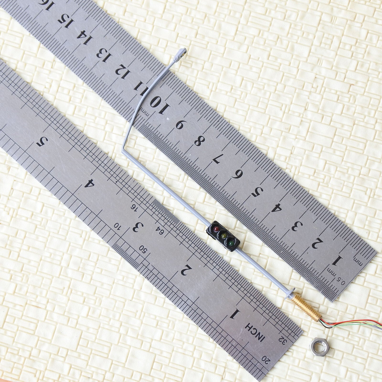 1 x traffic signal with street light HO OO scale model railroad led lamps #colGB