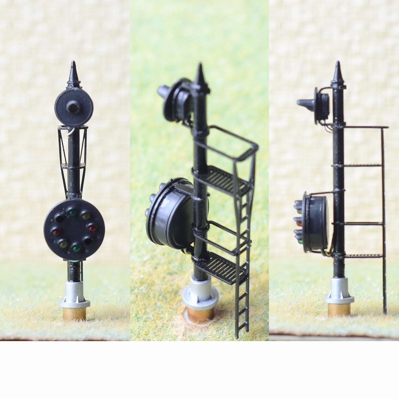 1 x HO scale model railroad dwarf B&O CPL color position light signal metal #U1S