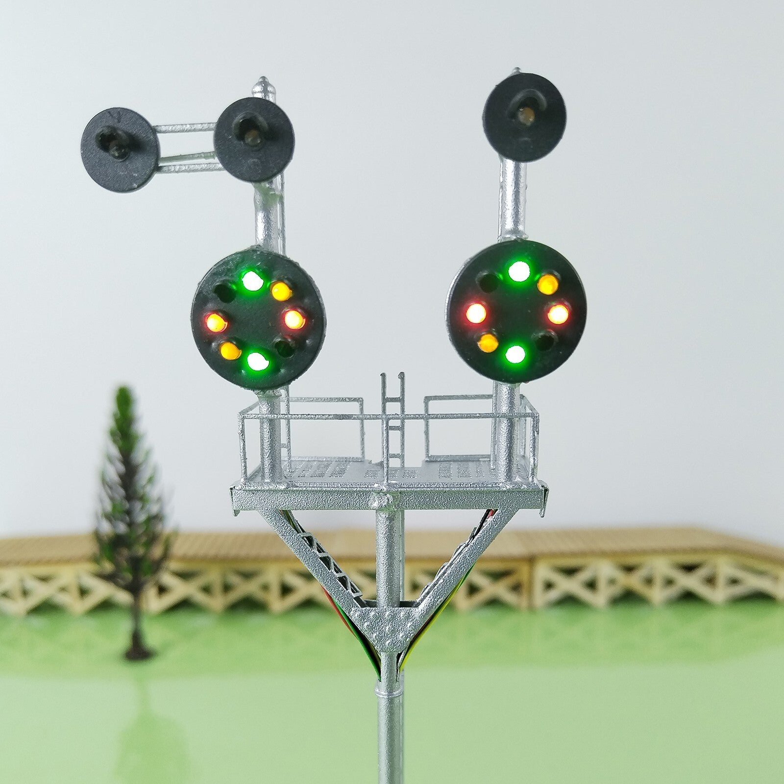 1 x HO scale model railroad tower CPL signal B&O goalpost bracket #LU11RU01