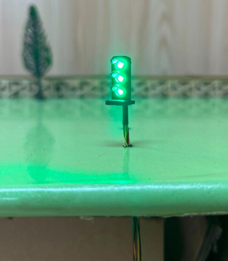 1 x HO scale railroad dwarf searchlight signal ground 3 aspects 3-colors #DS3